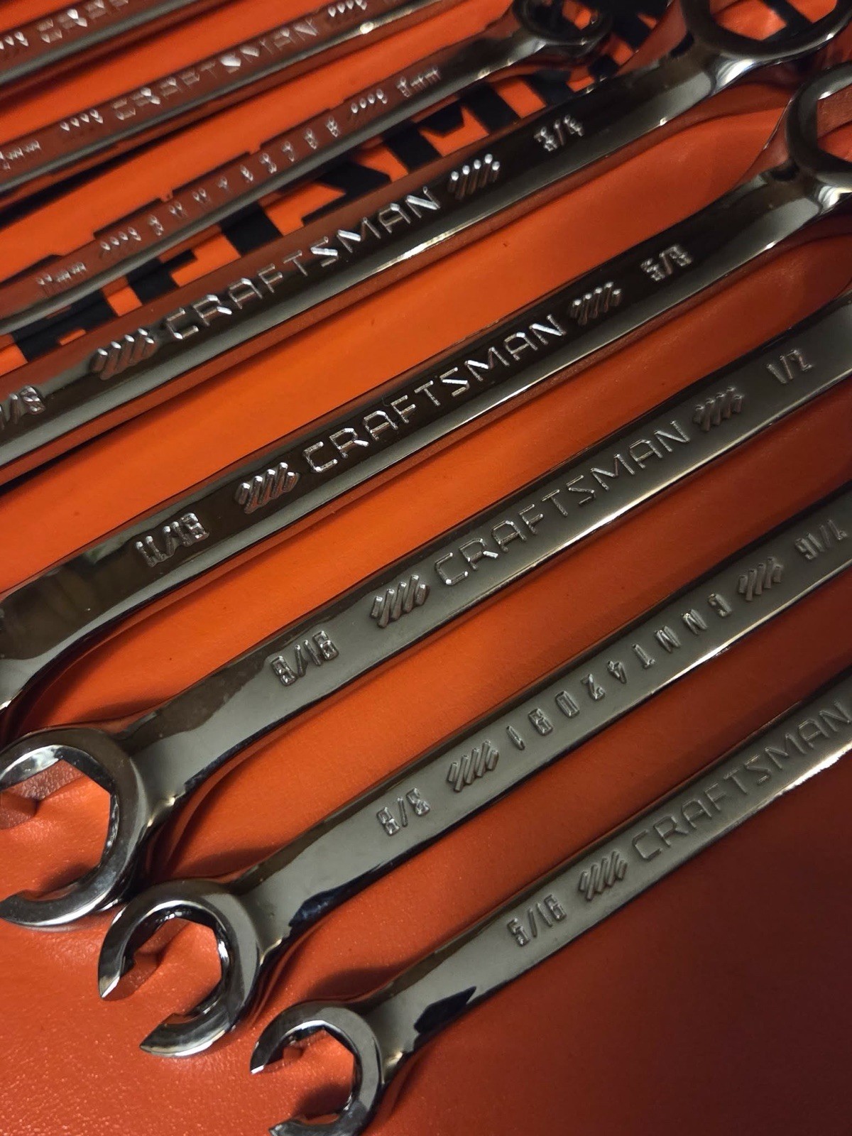 Craftsman Tools 10 Piece Flare Nut Wrench Set SAE/Metric Polished (New)