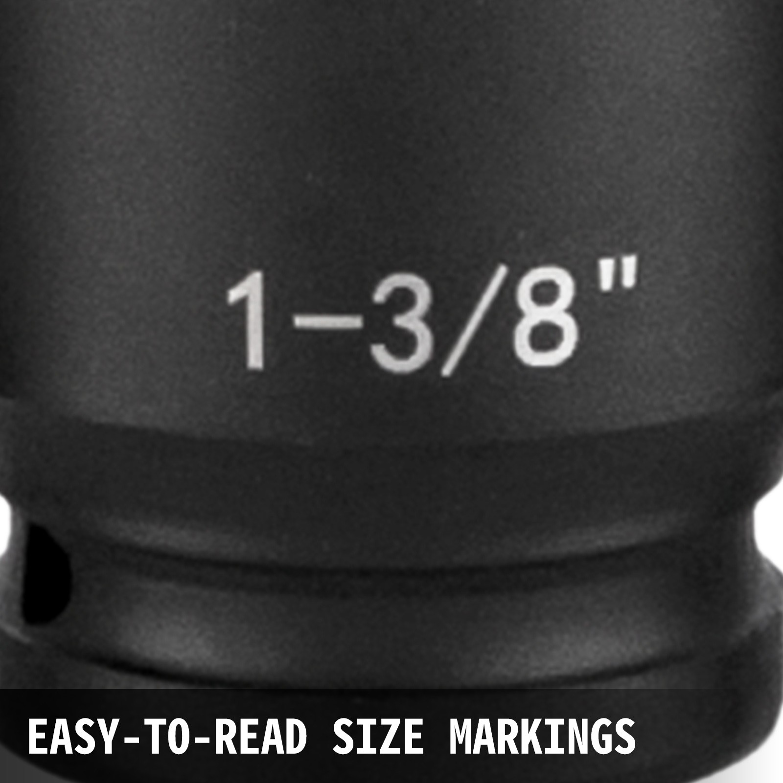 19 Pc 1/2-Inch Drive Standard Impact Socket Set Axle Hub Nut 6-Point SAE CR-V