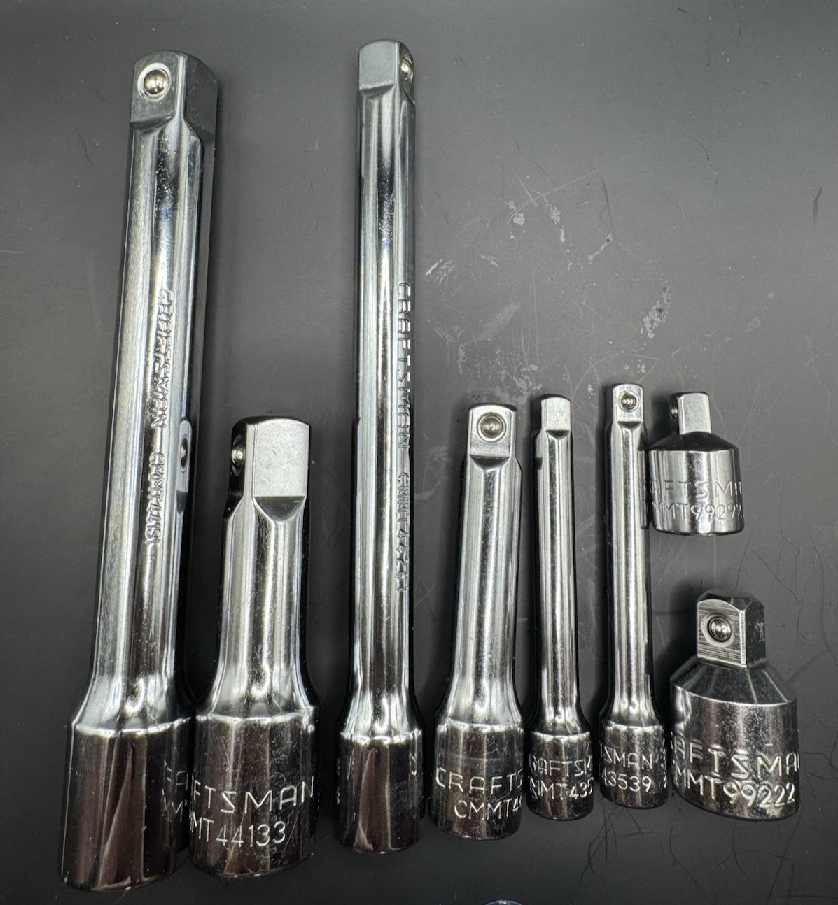 Craftsman 8 piece 1/4″ – 3/8″ – 1/2″ Drive Extension and Adaptor Set – 3″ and 6″