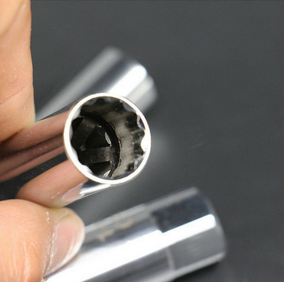 1X 14mm 3/8″ Drive 12 Point Spark Plug Socket Magnetic Retainer Thin Wall Sleeve