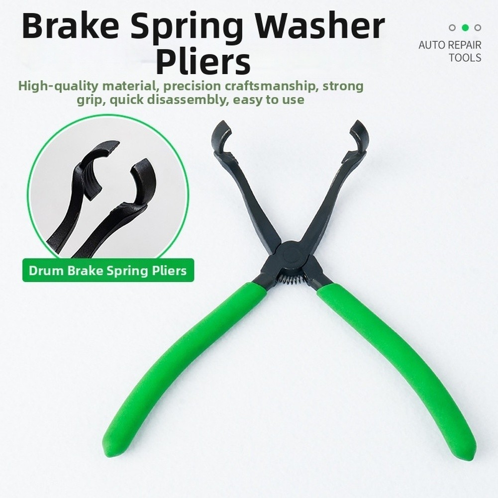 Automotive Spring Clamp Pliers Drum Brake 45# Steel 195mm Plastic Grip
