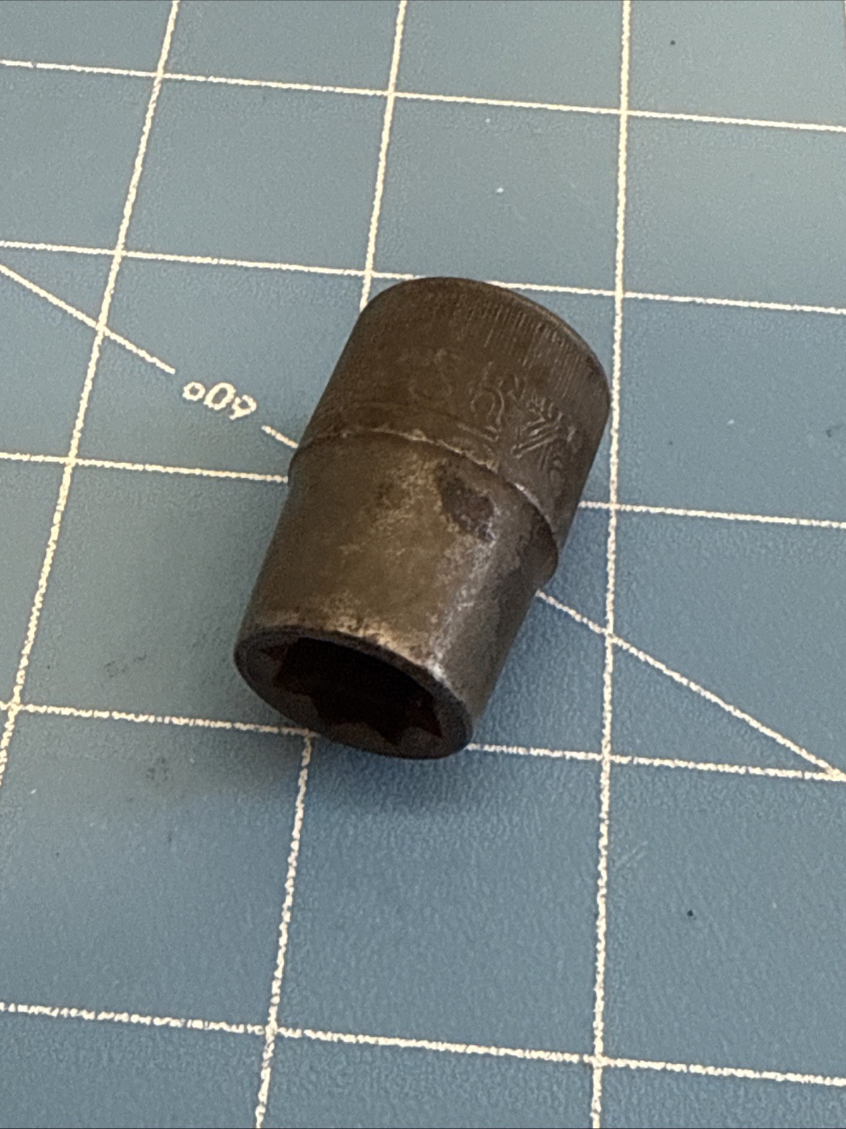 Vintage 1942 Snap-on No-414 7/16″, 8pt, 1/2″ Drive Socket, USA