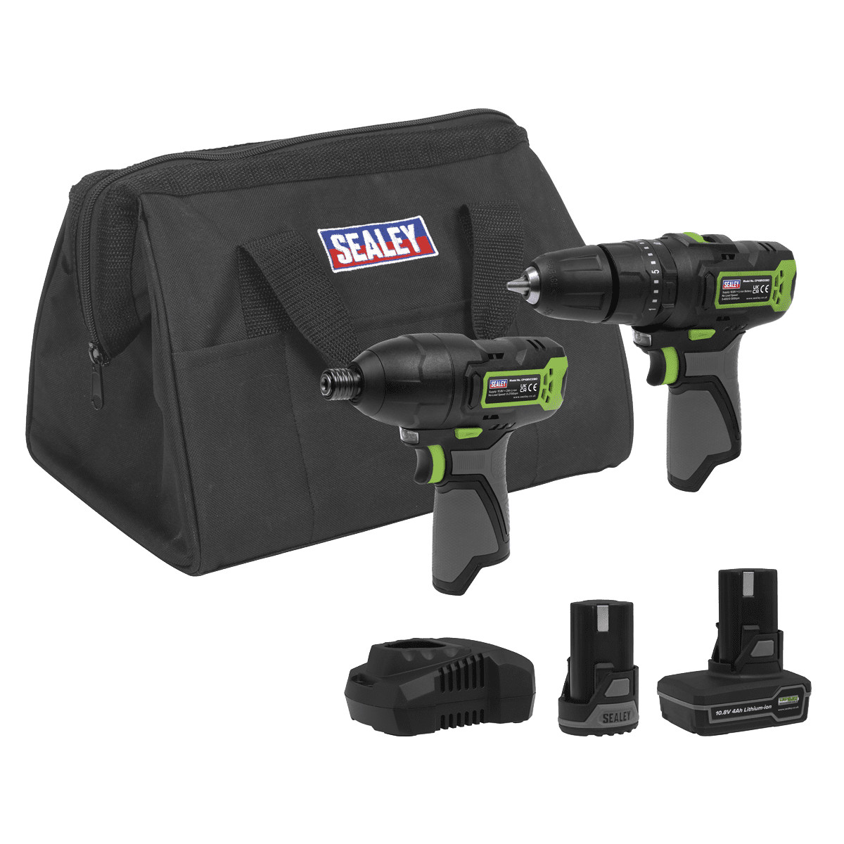 Sealey CP108VCOMBO3 2x 10.8V SV10.8 Series Combi Drill & Impact Driver Kit