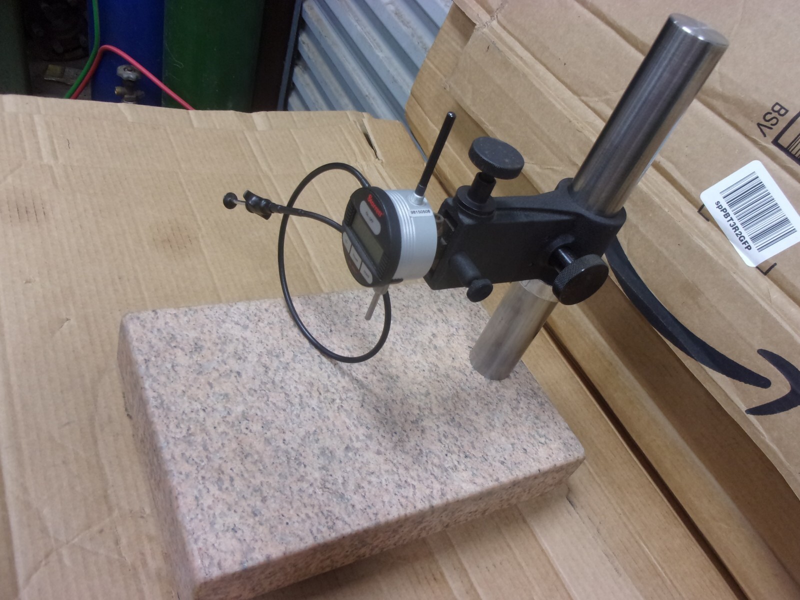 Granite Surface Plate Comparator Digital Dial No. 2600-7 Test Indicator Stand US