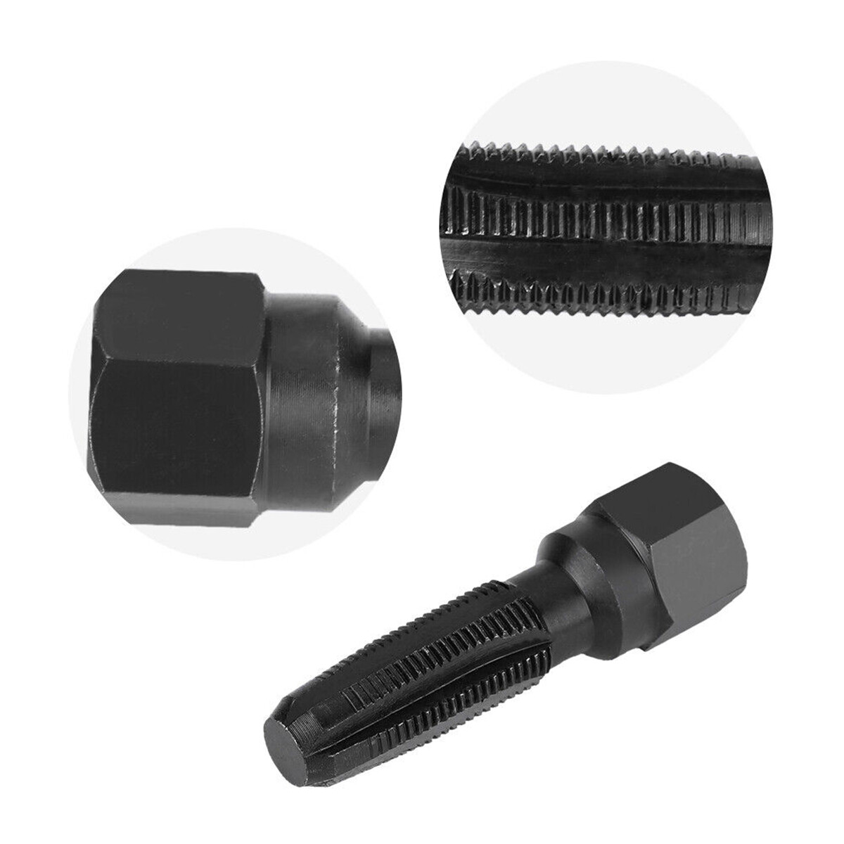 14mm Spark Plug Rethread Thread Repair Kit Helicoil Reamer Tap Tool w/ 4 Inserts
