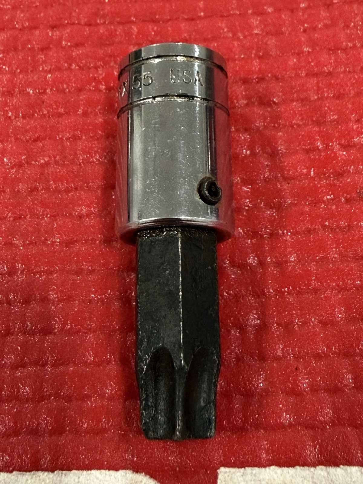 Snap On 3/8” Drive Torx Standard Bit Chrome Socket Driver FTX55, USA Made