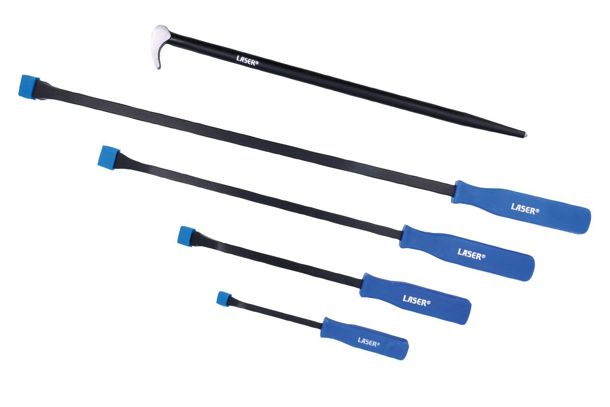 Laser Tools 8759 Pry Bars 5 Piece Set Made From Hardened & Tempered Steel