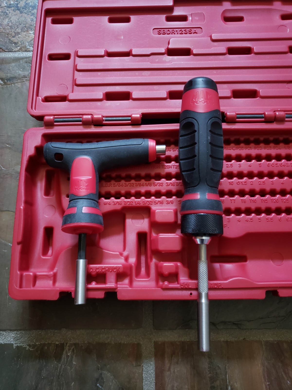 MAC TOOLS 1/4″ Hex Drive Ratcheting Bit Driver Set SBDR123SA **NO BITS INCLUDED*