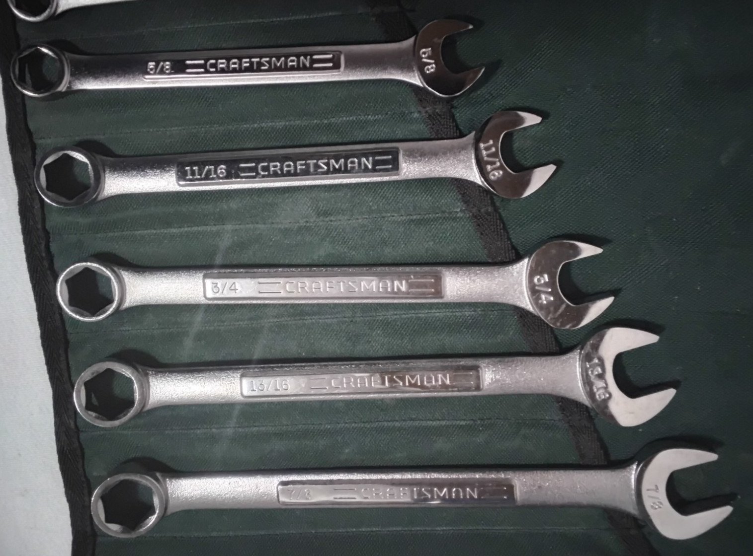 Craftsman 12pc SAE 6 PointCombination Wrench Set USA 1/4-7/8″