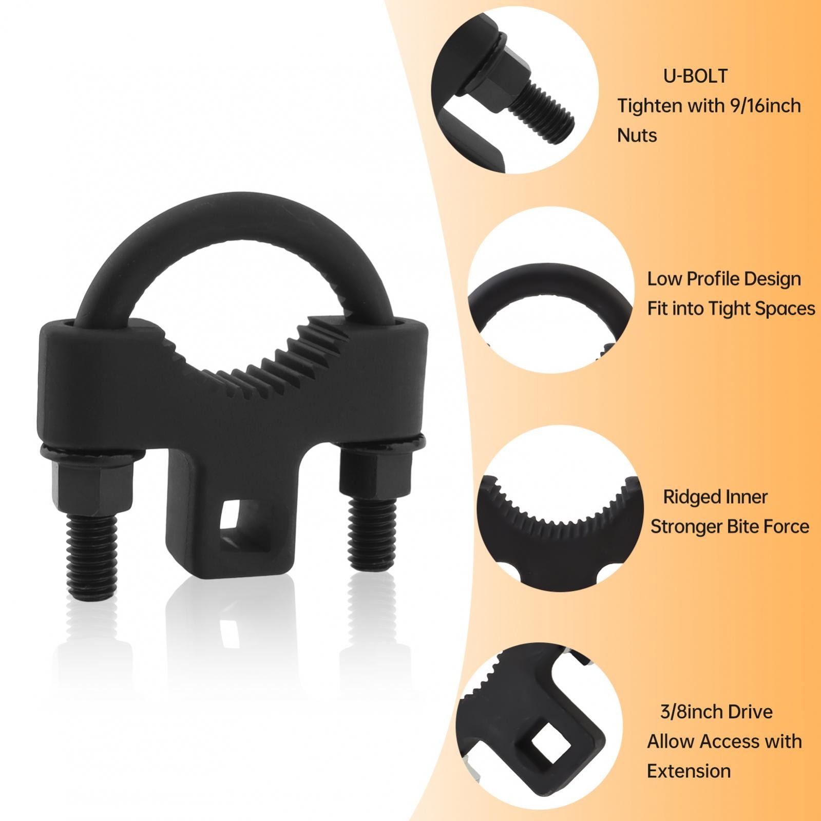 Chrome Vanadium Steel Inner Tie Rod Removal Tool, 1/2 In, Multifunctional & New