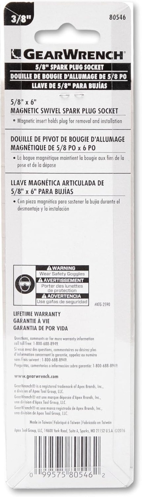 Automotive 3/8″ Drive 6 Pt Magnetic Spark Plug Socket – Lightweight & Durable
