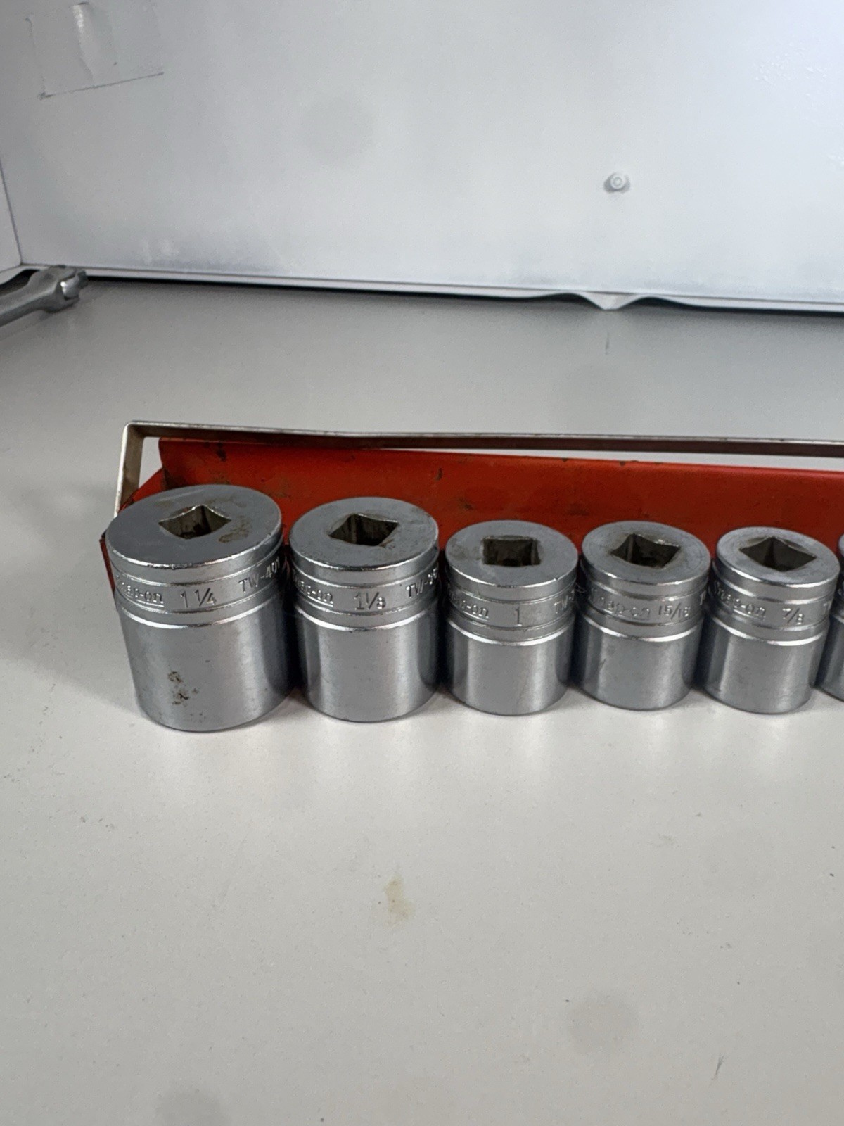Vintage Snap-On 3/4” Drive SAE Socket Set w/ Flex Breaker Bar & Socket Rail