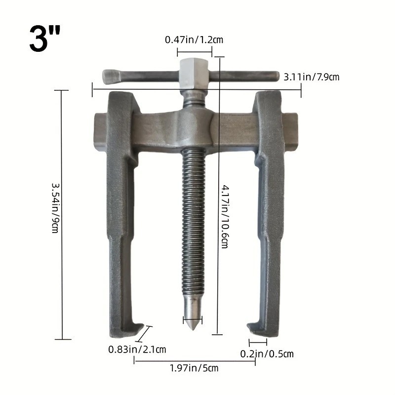4 in Industrial Two-Jaw Puller – Bearing & Gear Removal for Mechanical Repairs