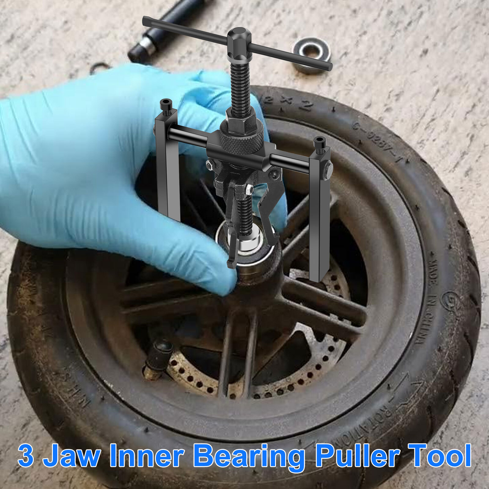 3 Jaw Steel Inner Pilot Bearing Puller Car Wheel Bushing Gear Extractor Tool