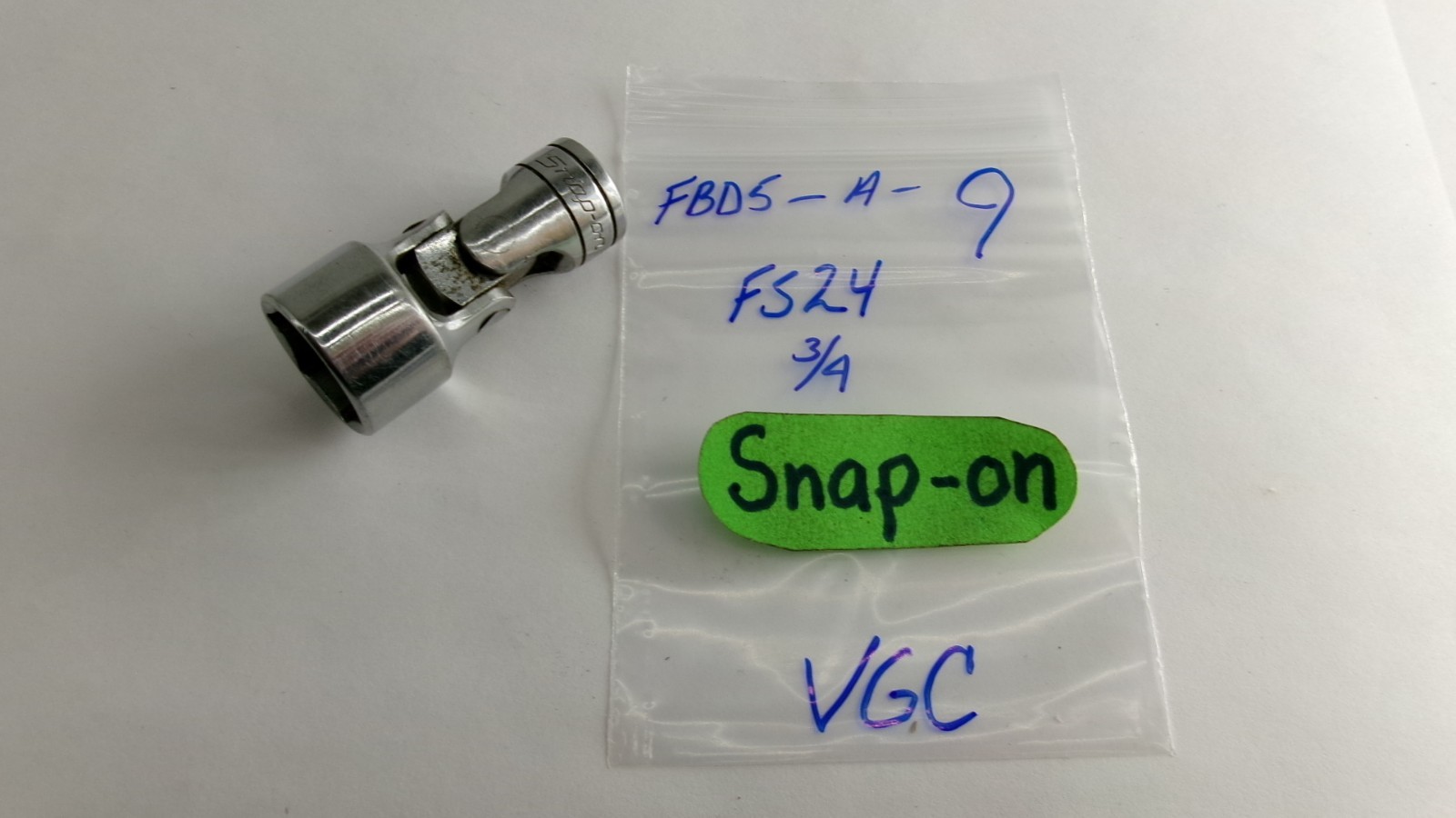 Snap-on tools USA 3/8 drive 3/4″ 6 point Swivel Socket FS24 Nice!