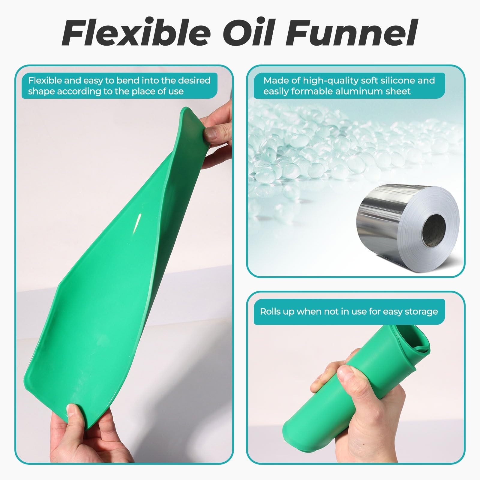 Magnetic Oil Drain Plug Tool Flexible Funnel Oil Change Mechanic