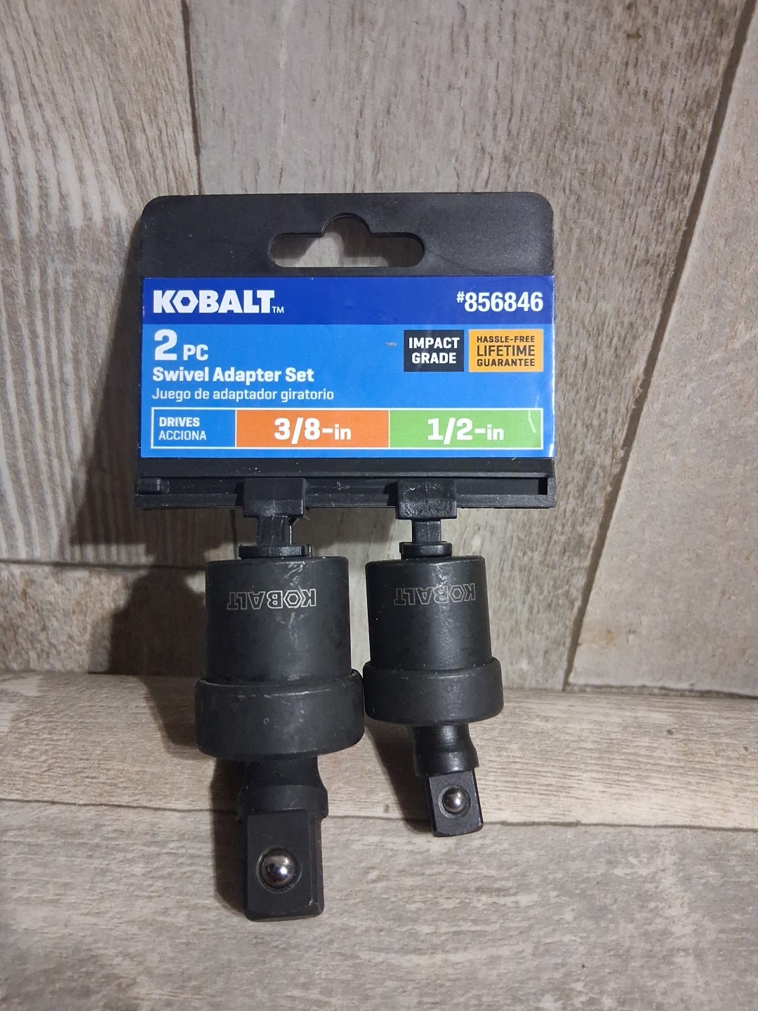 New Kobalt #856846 2pc. Swivel Adapter Set 3/8” 1/2” Drives Impact Rated