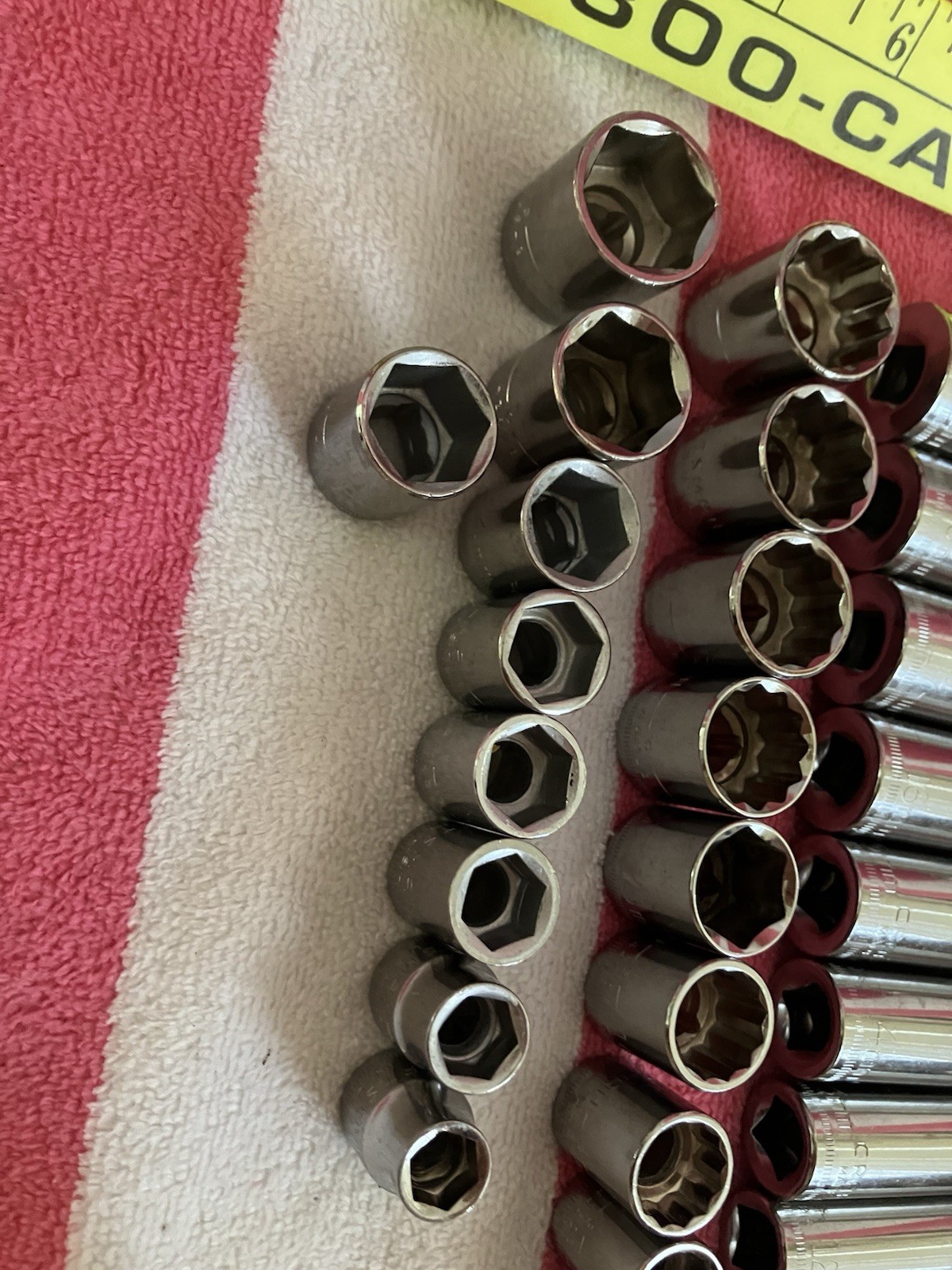 Craftsman USA 58pc Metric 3/8, 1/2, 1/4 Drive Socket Set Lot Vintage 6pt & 12pt