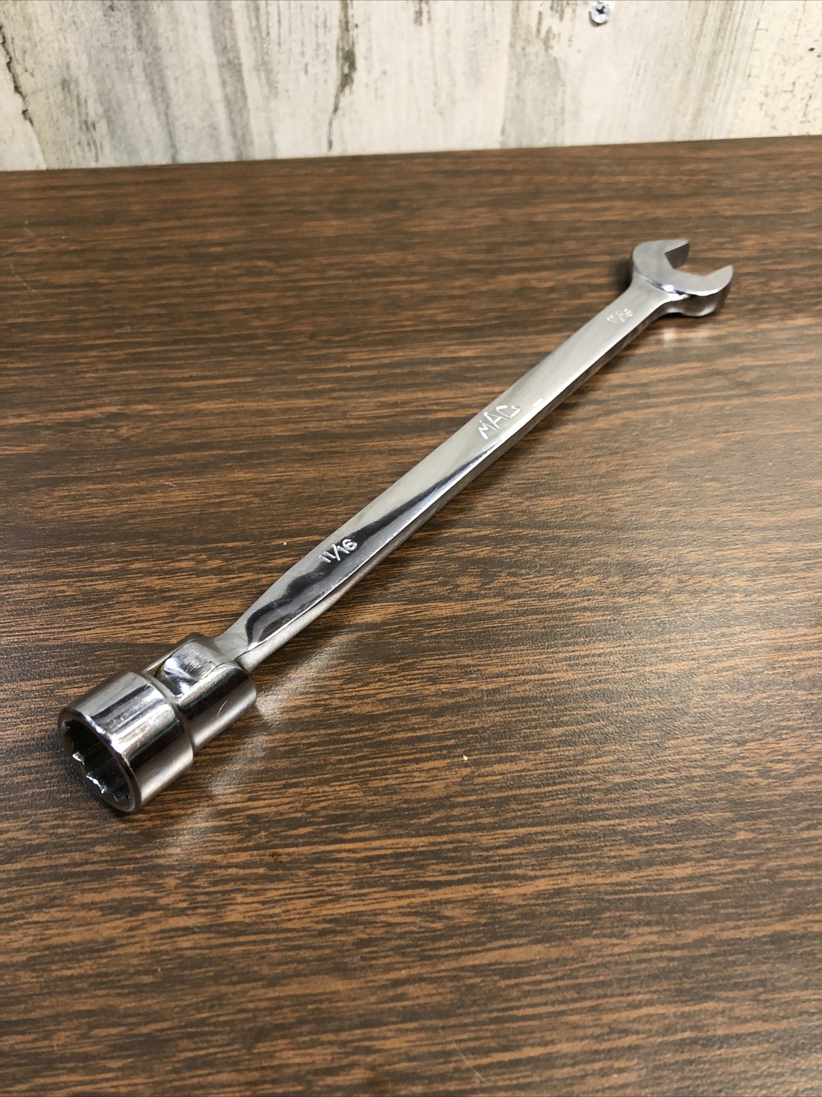 Mac Tools 11/16” Open End / Flex Box -Socket End Wrench 12 Point CLF22