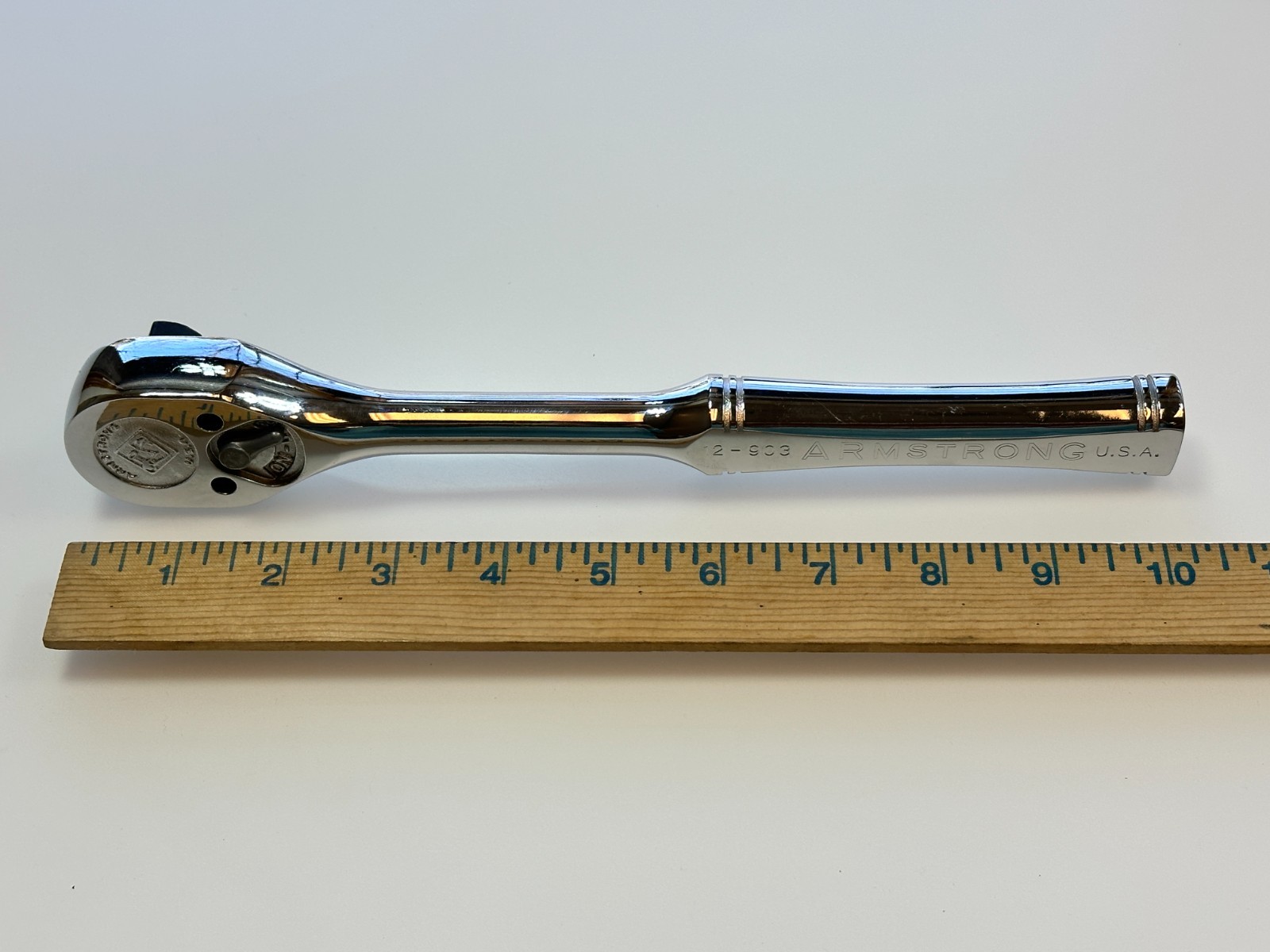 Armstrong Tools USA 12-903 1/2″ Drive Full Polished Chrome Plated Ratchet (NOS)