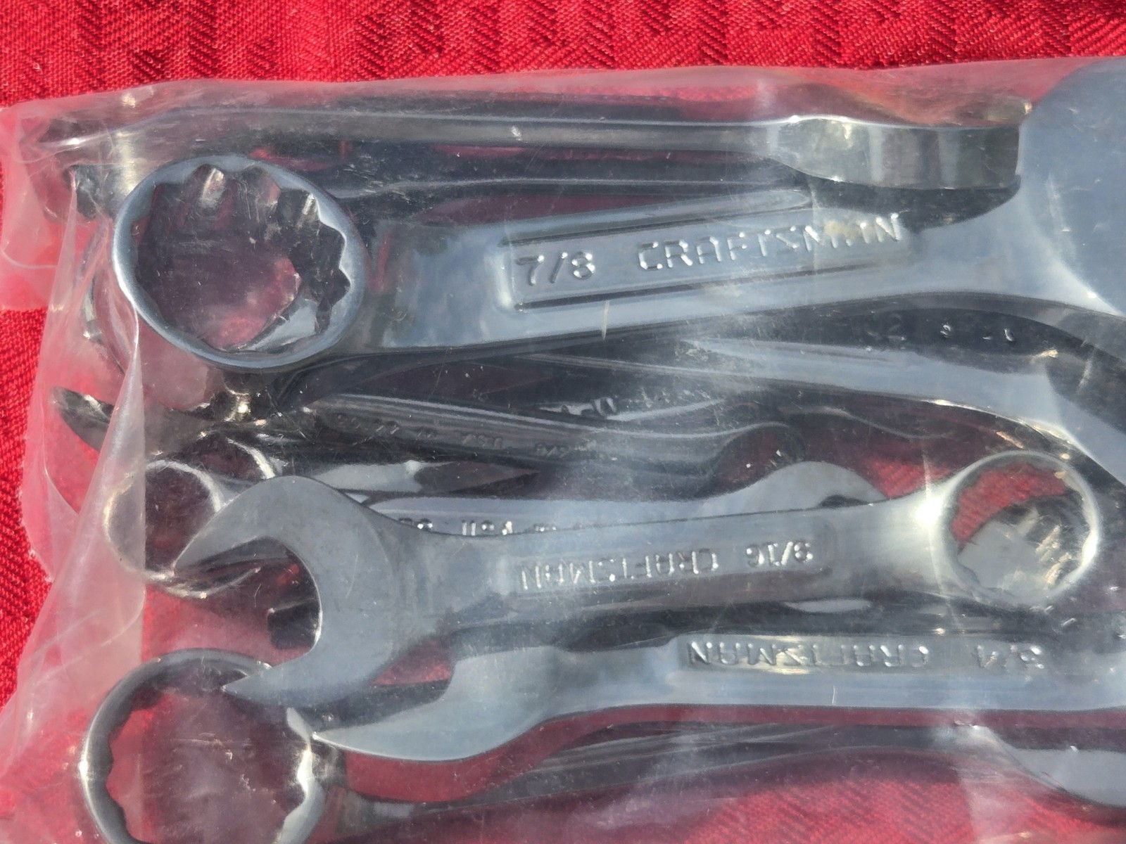 Vntg NOS Craftsman Professional 10pc SAE Stubby Combination Wrench Set VV USA