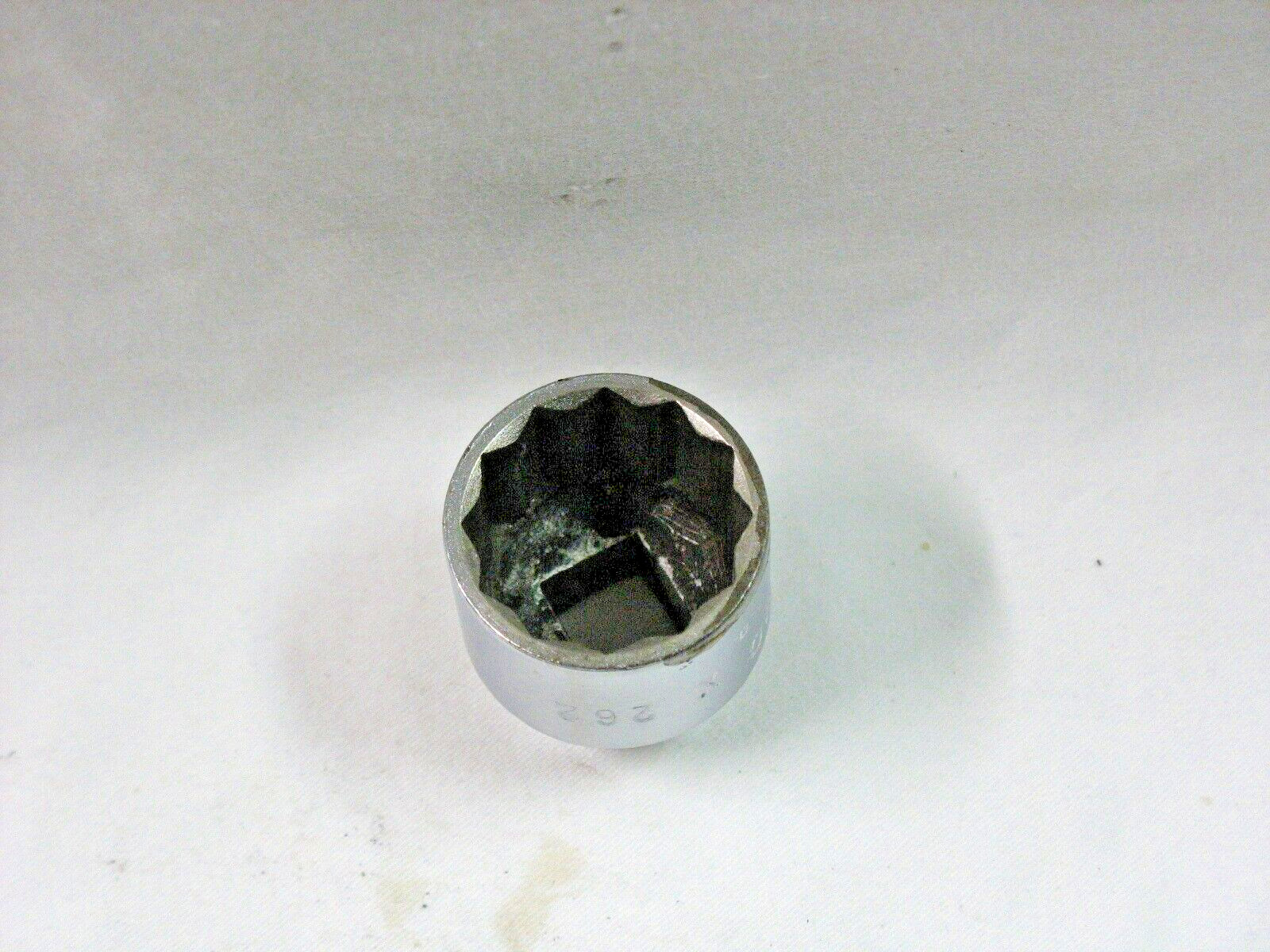 Mac Sabina Tools 13/16” 12 Point 3/8” Drive Shallow Chrome Socket #X262