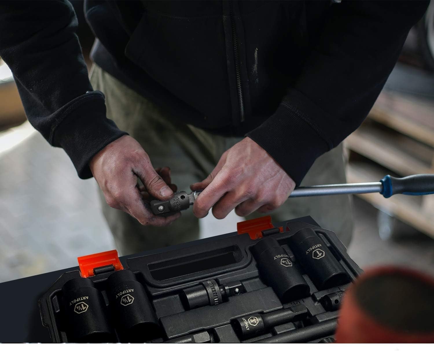 Professional 6-Point SAE Deep Impact Socket Set