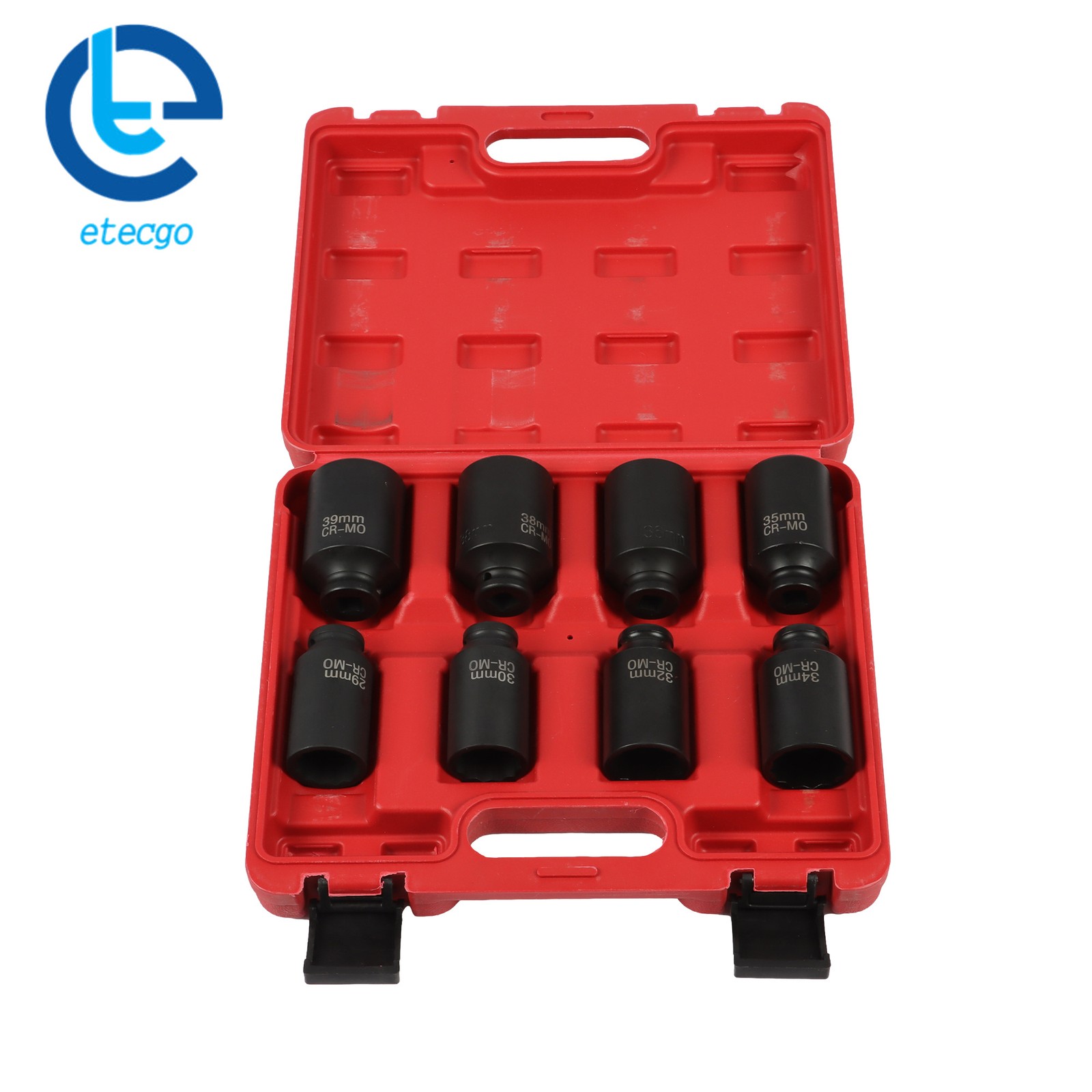 1 Set 1/2″ Drive Deep Spindle Axle Nut Impact Socket Set 8PCS 2 Point
