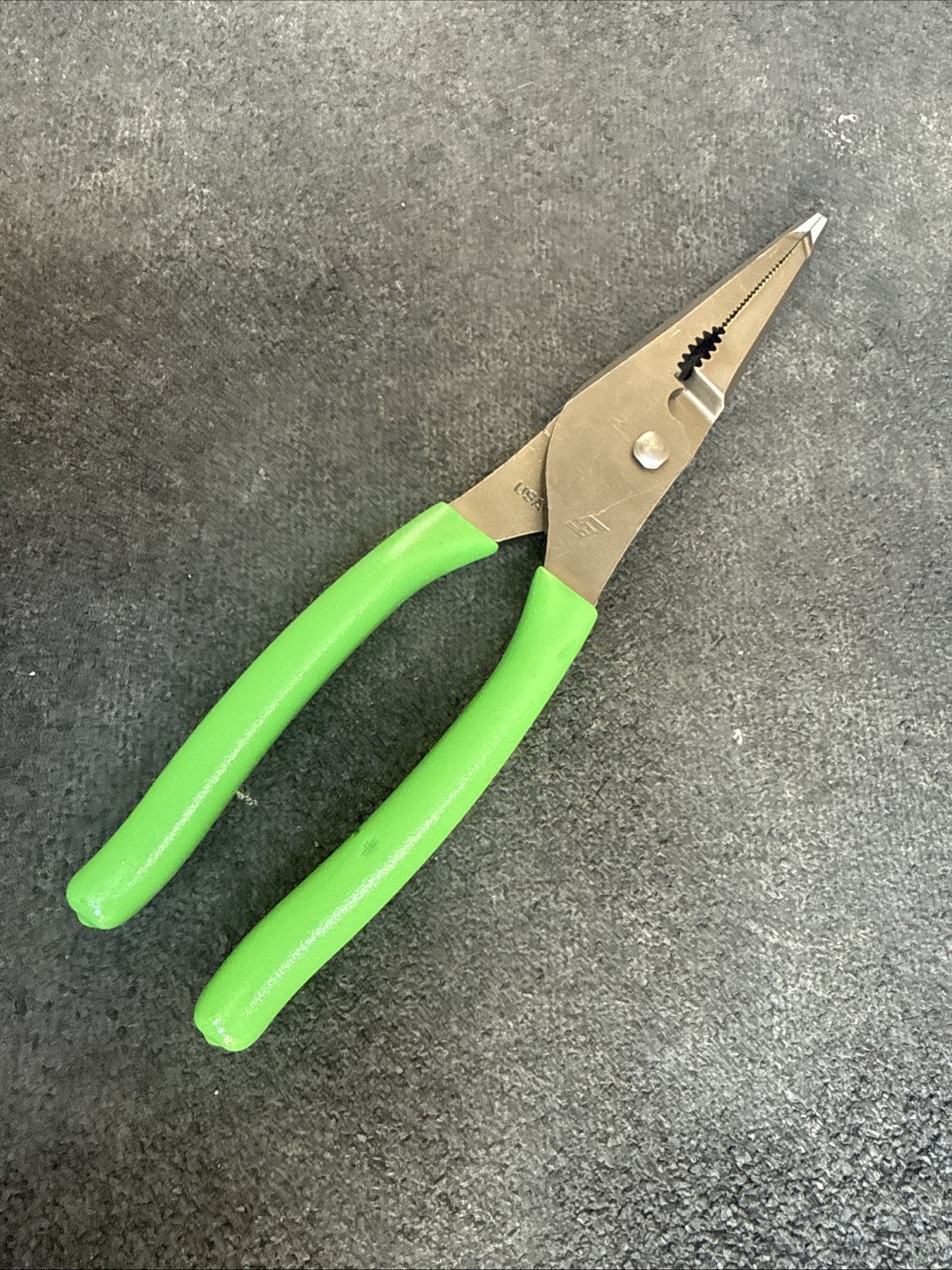 For Snap-on Tools NEW GREEN 9″ Talon Grip Long Nose Slip Joint Pliers LN47ACFG