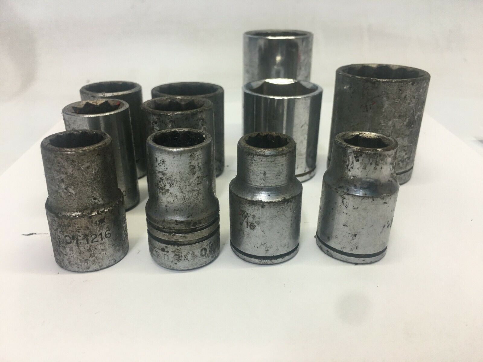 (11) Pcs. Socket Lot 3/8″ Various Sizes Socket Set 6, 12 Point