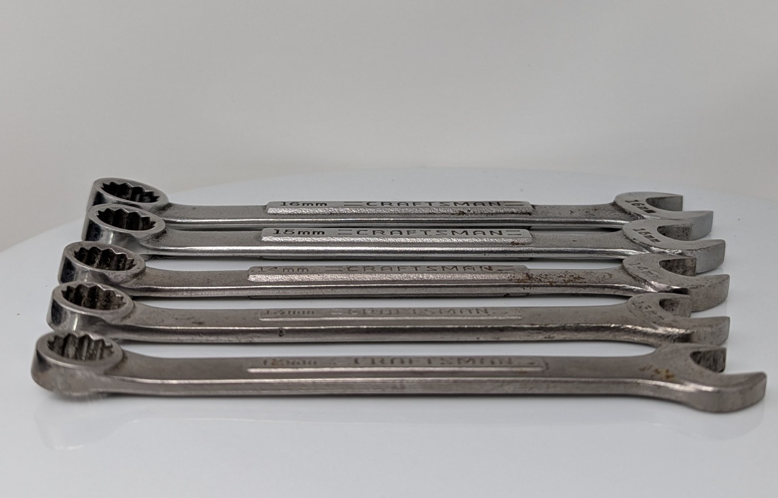 5 Vtg Craftsman Metric Offset Combination Wrench Set 12-16mm 42916-9, 42924
