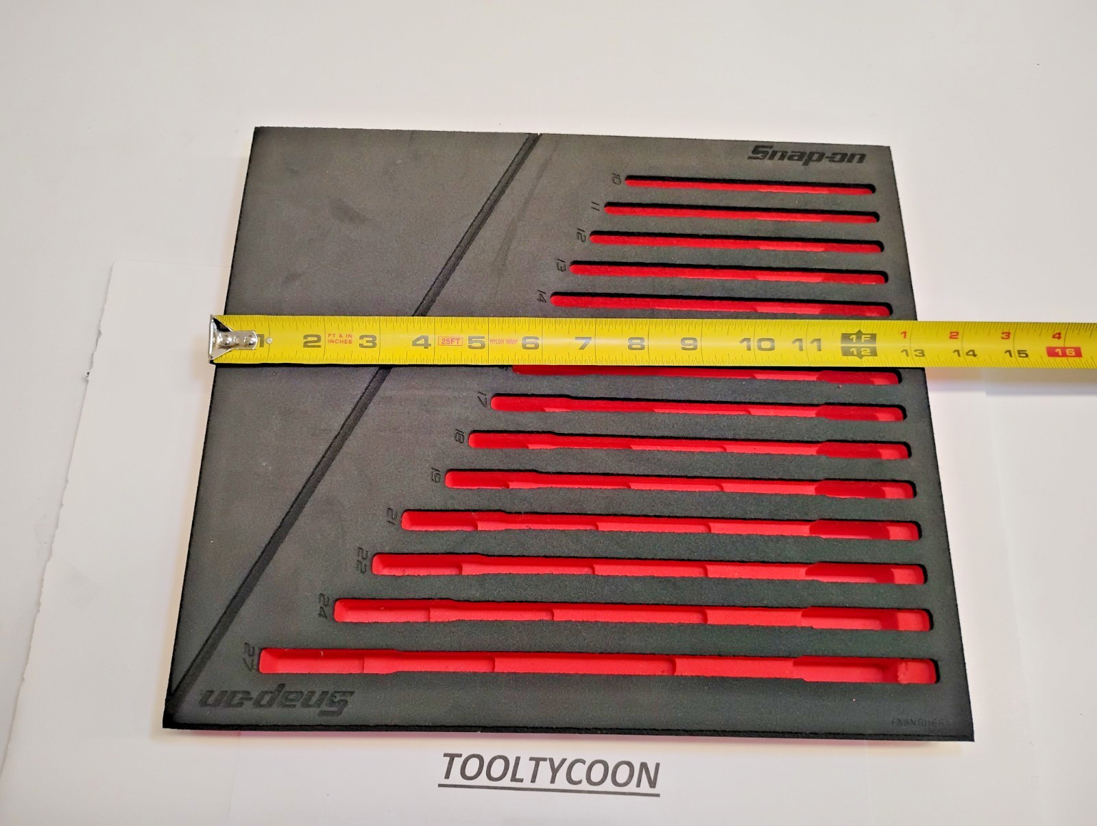 Snap-on Tools NEW RED Wrench Foam ONLY For METRIC 4 Way ANGLE Wrenches FMWR11BR