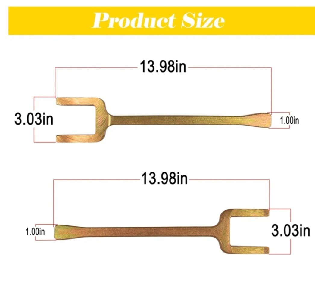 ´2PCS Axle Popper Kit Steel CV Popper Wedge And Shim Ball Joint Separator Tools