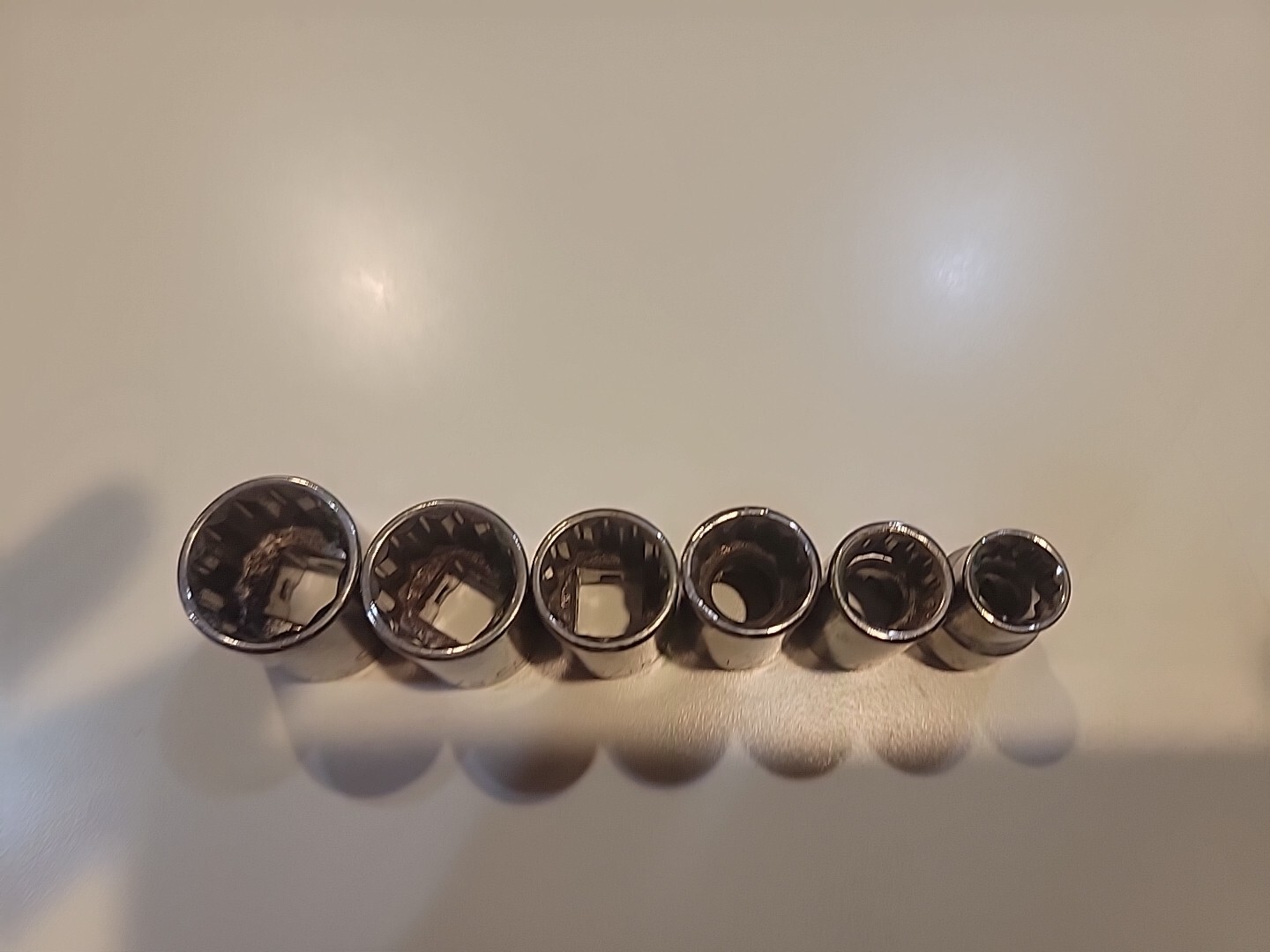 Vintage Craftsman SAE 6 Pc Socket Set 3/8″ Drive Made USA G2,G1 Standard 12 pt
