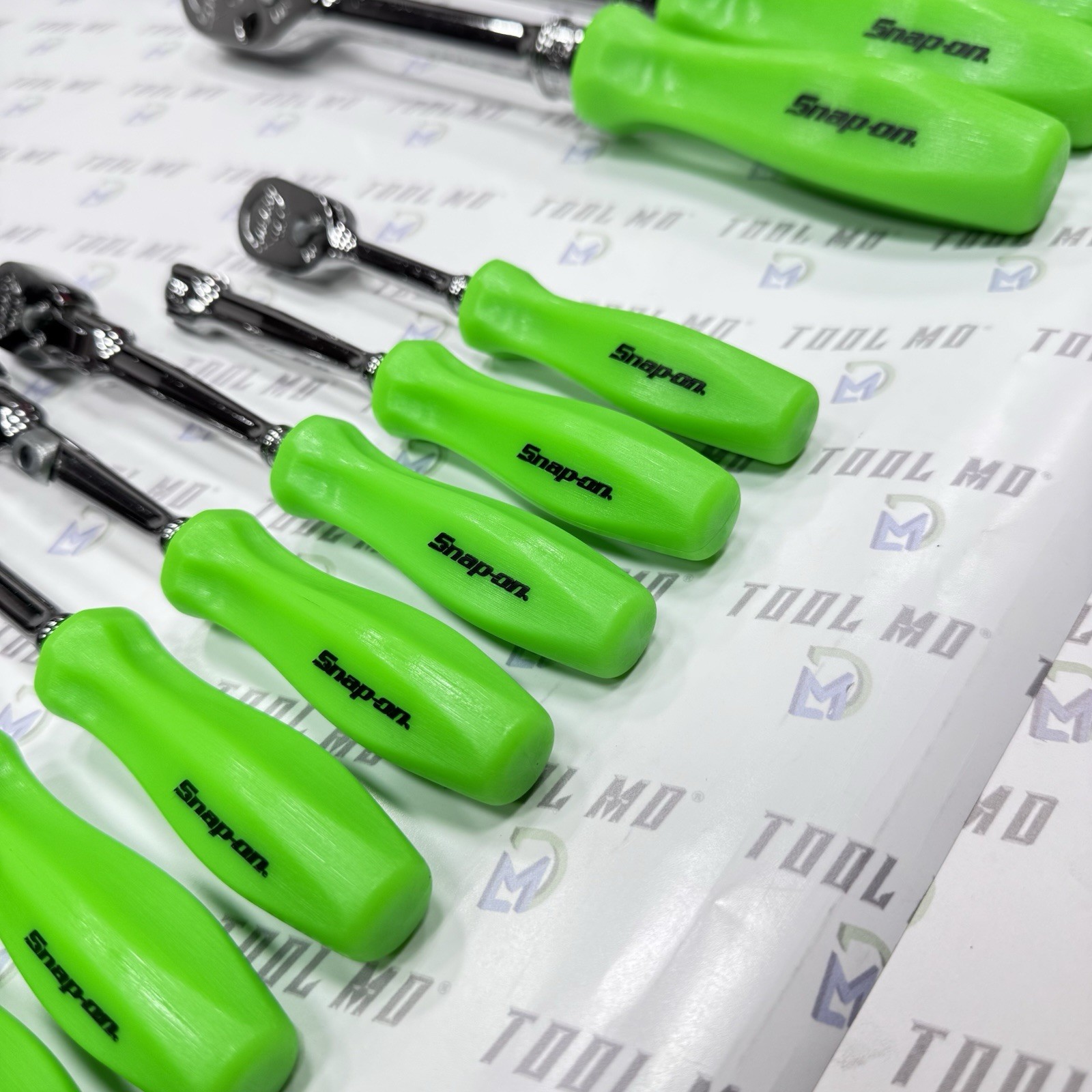 Snap-on Tools USA RARE 31pc GREEN 1/2″ 3/8″ 1/4″ Drive Ratchet Set SHLFD80A