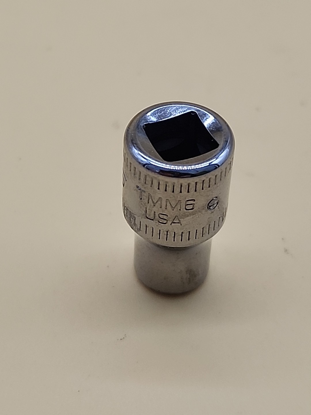 Snap-on Tools TMM6 1/4″ Dr 6 Pt Metric 6mm Shallow Chrome Socket USA