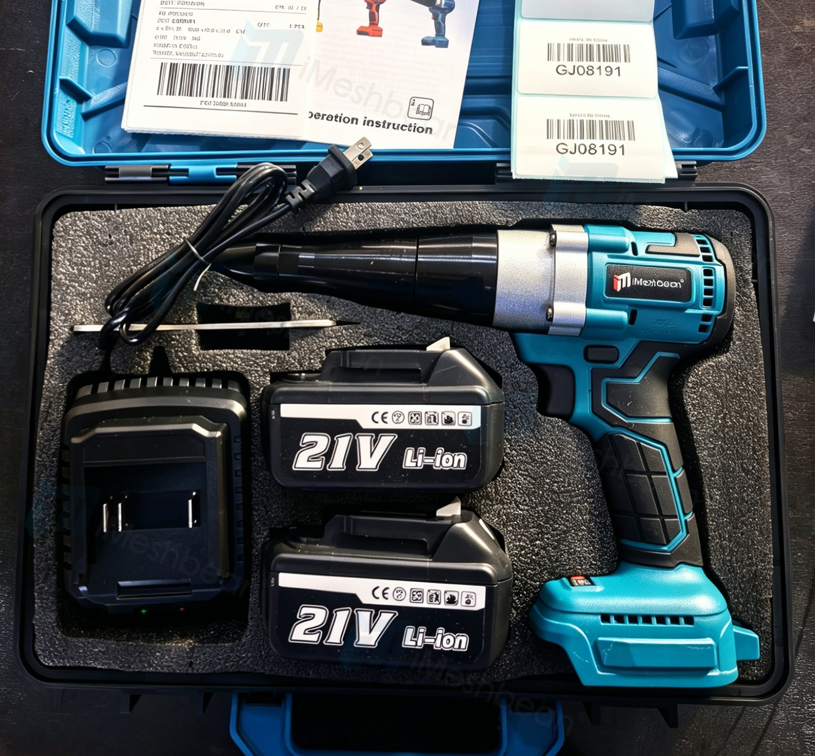 Cordless Rivet Gun 5.5Ah Battery Automatic Electric POP Blind Riveting Riveter