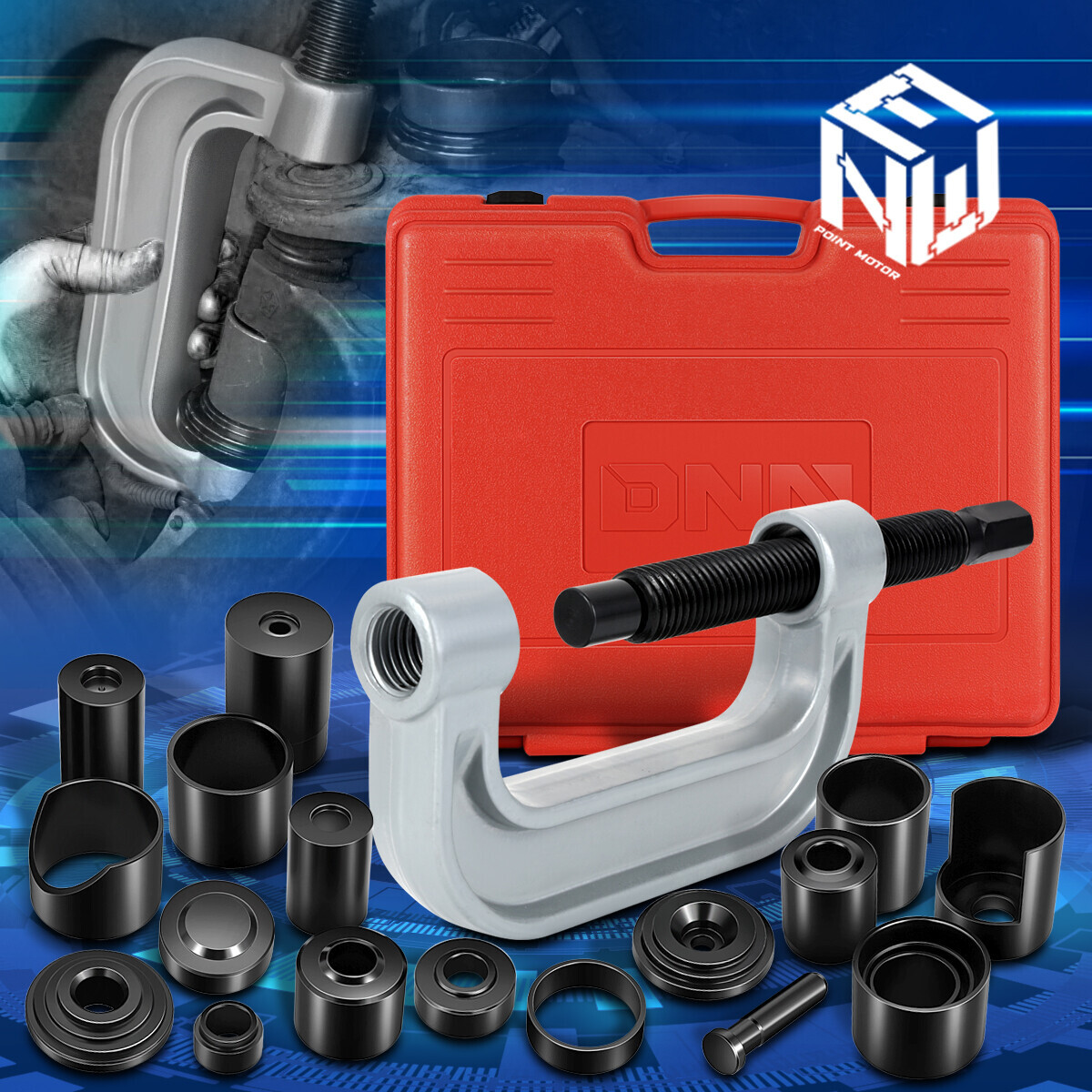 21Pcs Ball Joint Master Set Service Tool Kit Remover Installer Adapter 2 4 WD