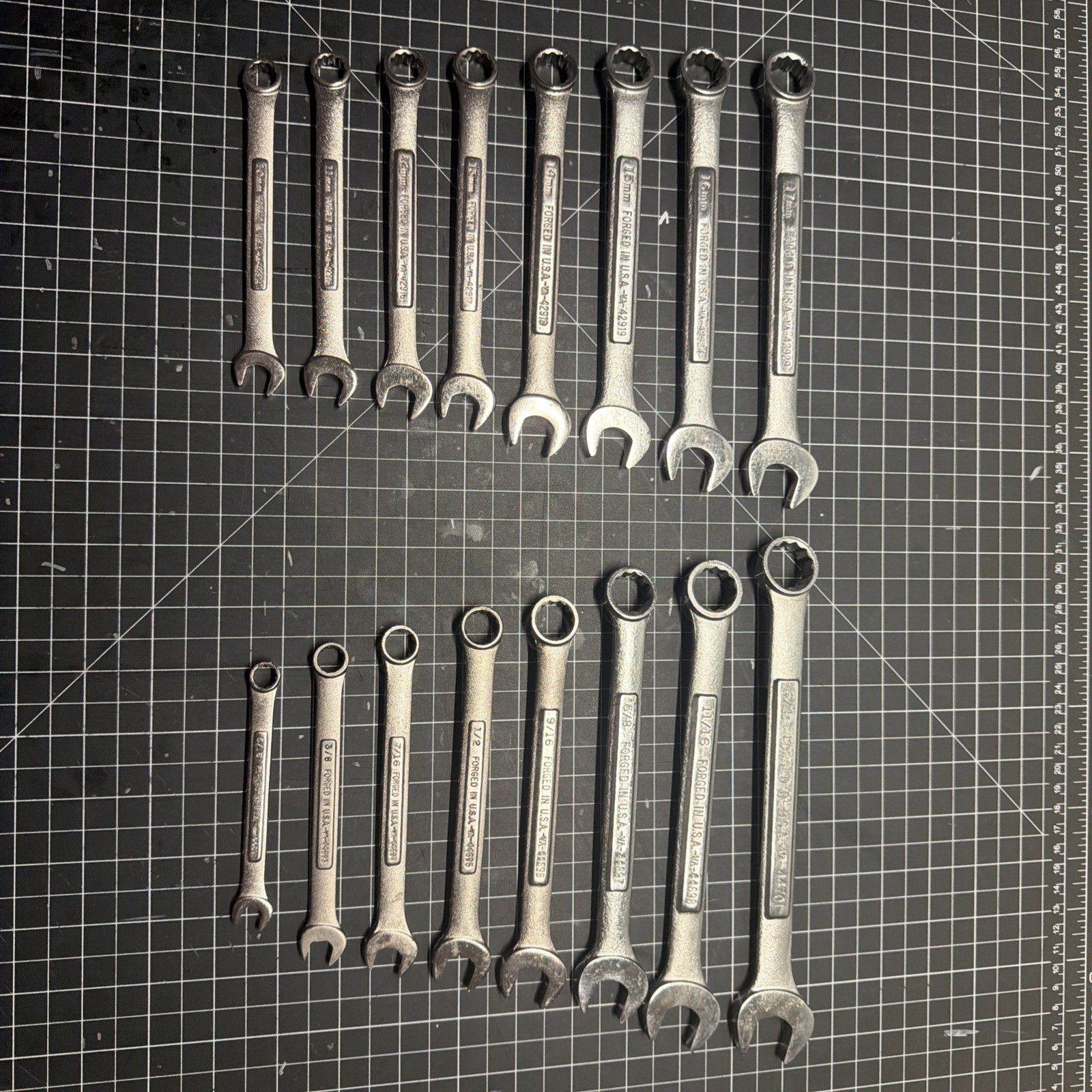 NICECraftsman USA 16pc SAE & METRIC Combination VA Wrench Set 10-17mm 5/16-3-4”