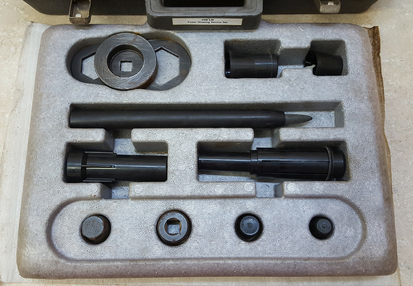 RARE COMPLETE OTC AMC RENAULT DIR LM 22 PIECE POWER STEERING SERVICE SET W/CASE