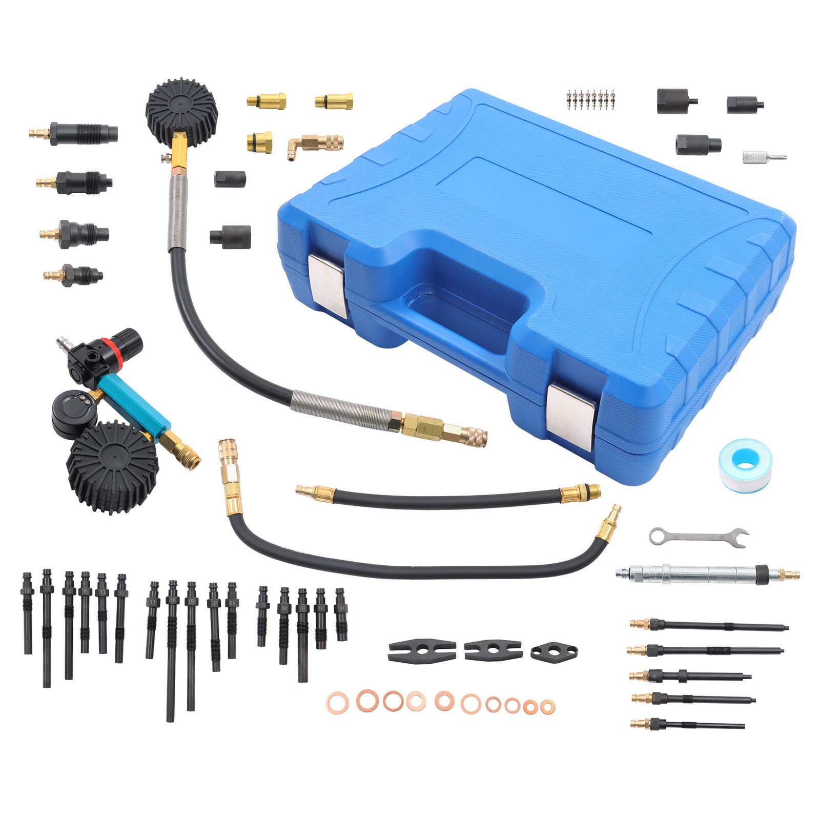 LABLT 46PCS Engine Compression & Leak Down Tester Kit Petrol Diesel Universal