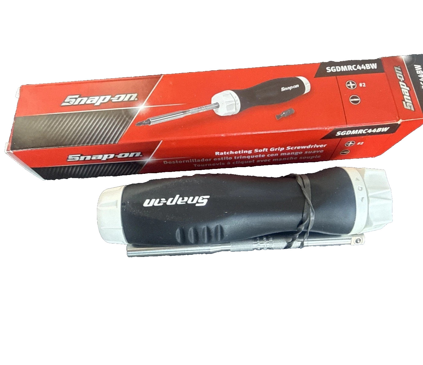 Snap-on Tools Limited BLACK & WHITE Ratcheting Screwdriver SGDMRC44BW NEW