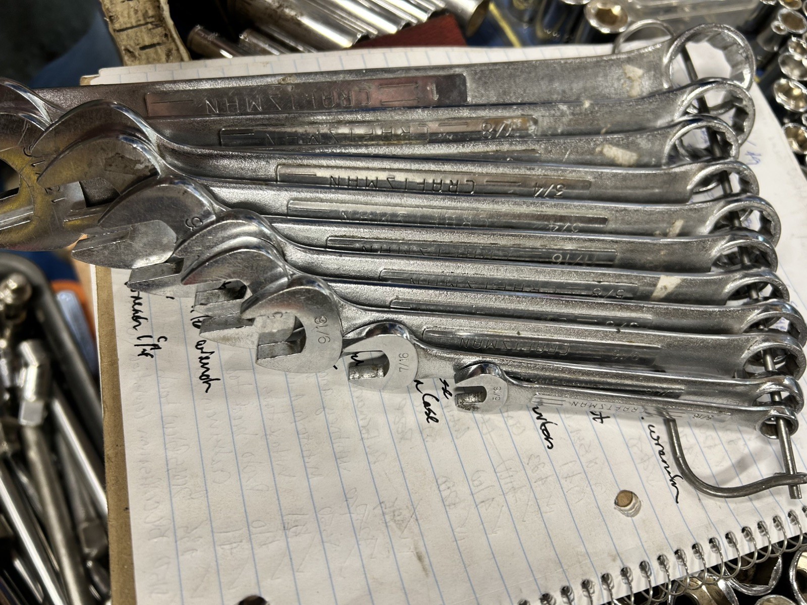 11 Craftsman Combination Wrenches Made In Japan