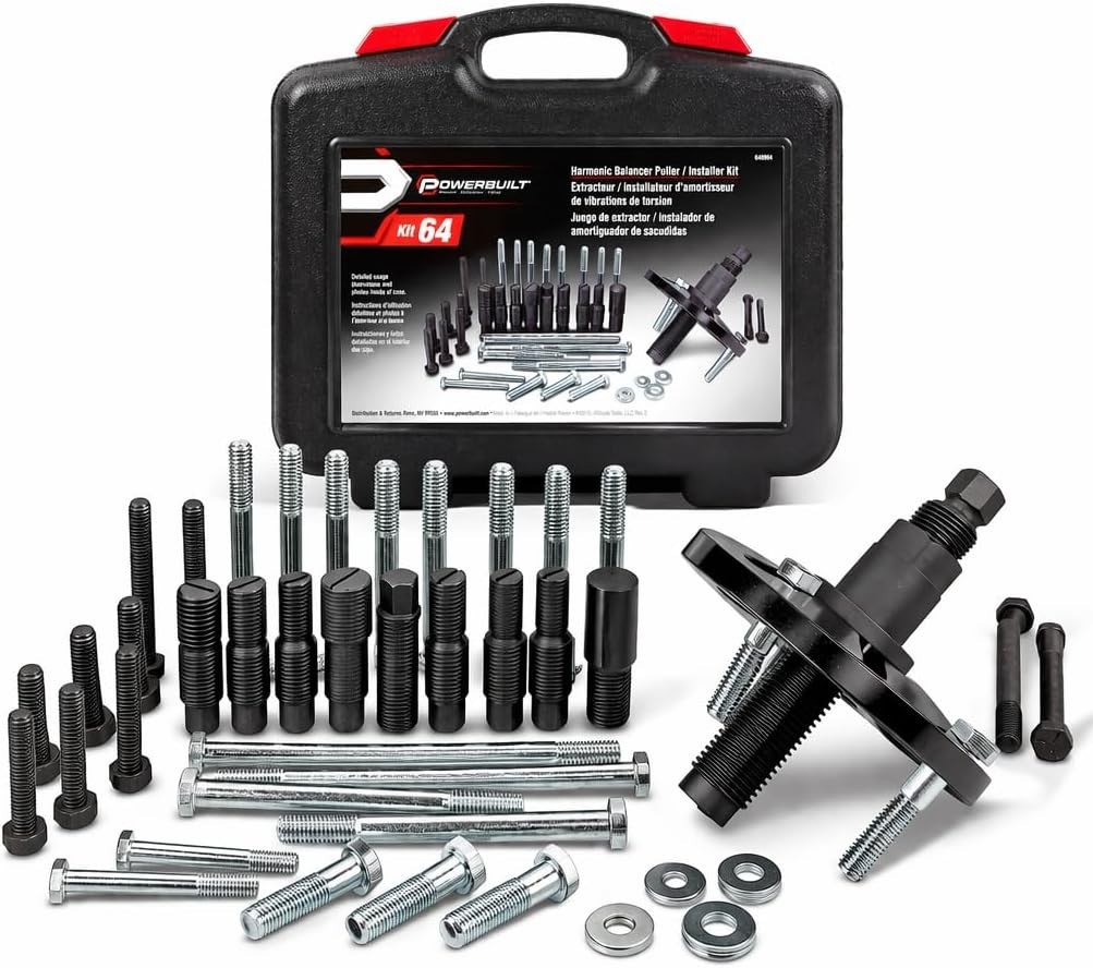 Automotive Tool Kit for Efficient Harmonic Balancer Removal and Installation