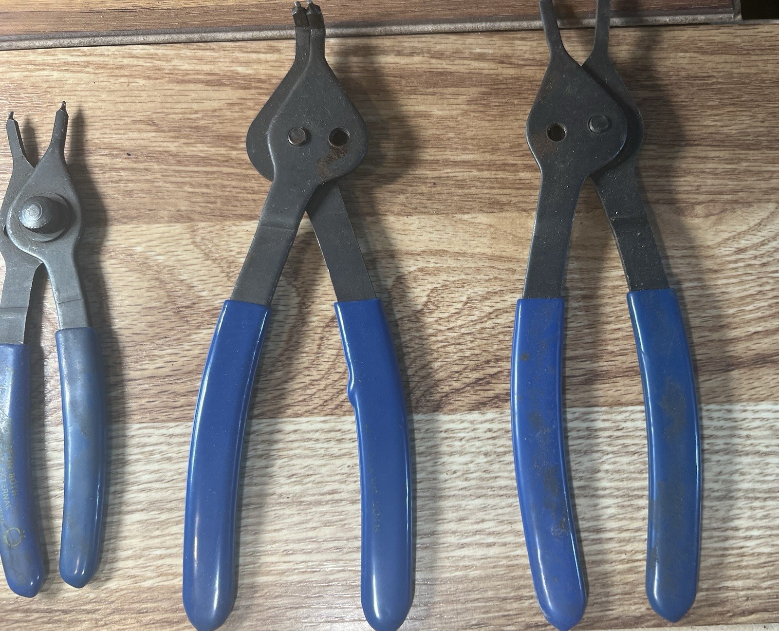 Vintage Continental Tools 4 Pieces Snap Ring Pliers Blue SRP-4 In Pouch