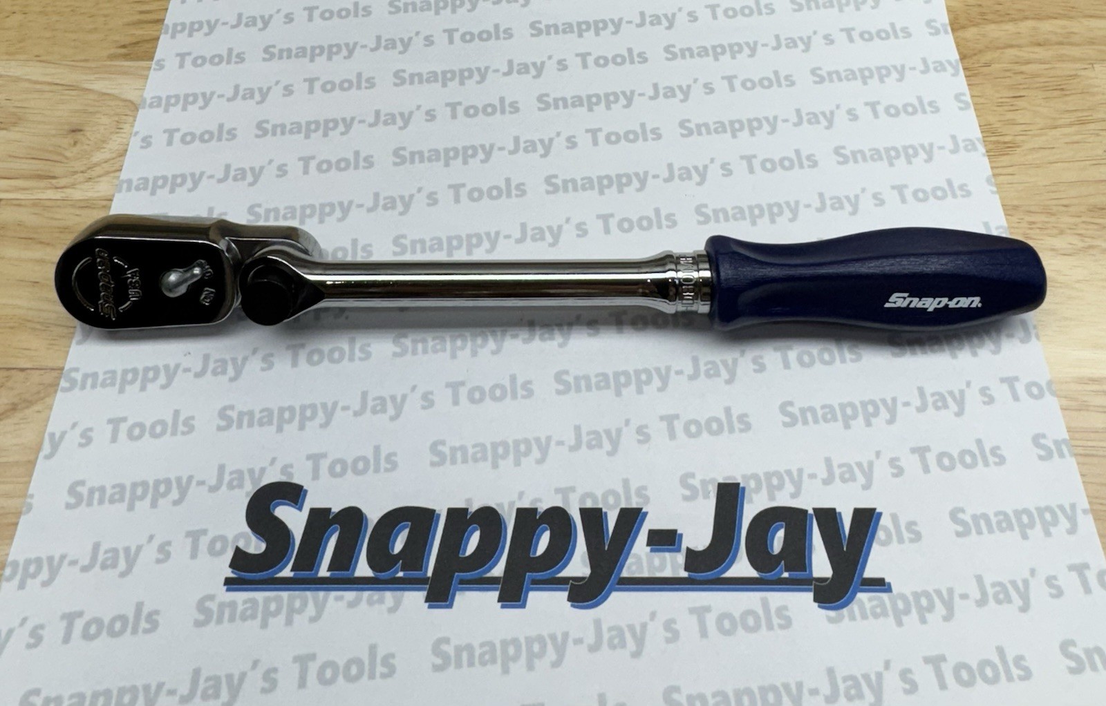 Snap-on Tools NEW DARK BLUE 3/8″ Drive Hard Grip Multi-Position Ratchet FHD80MPB