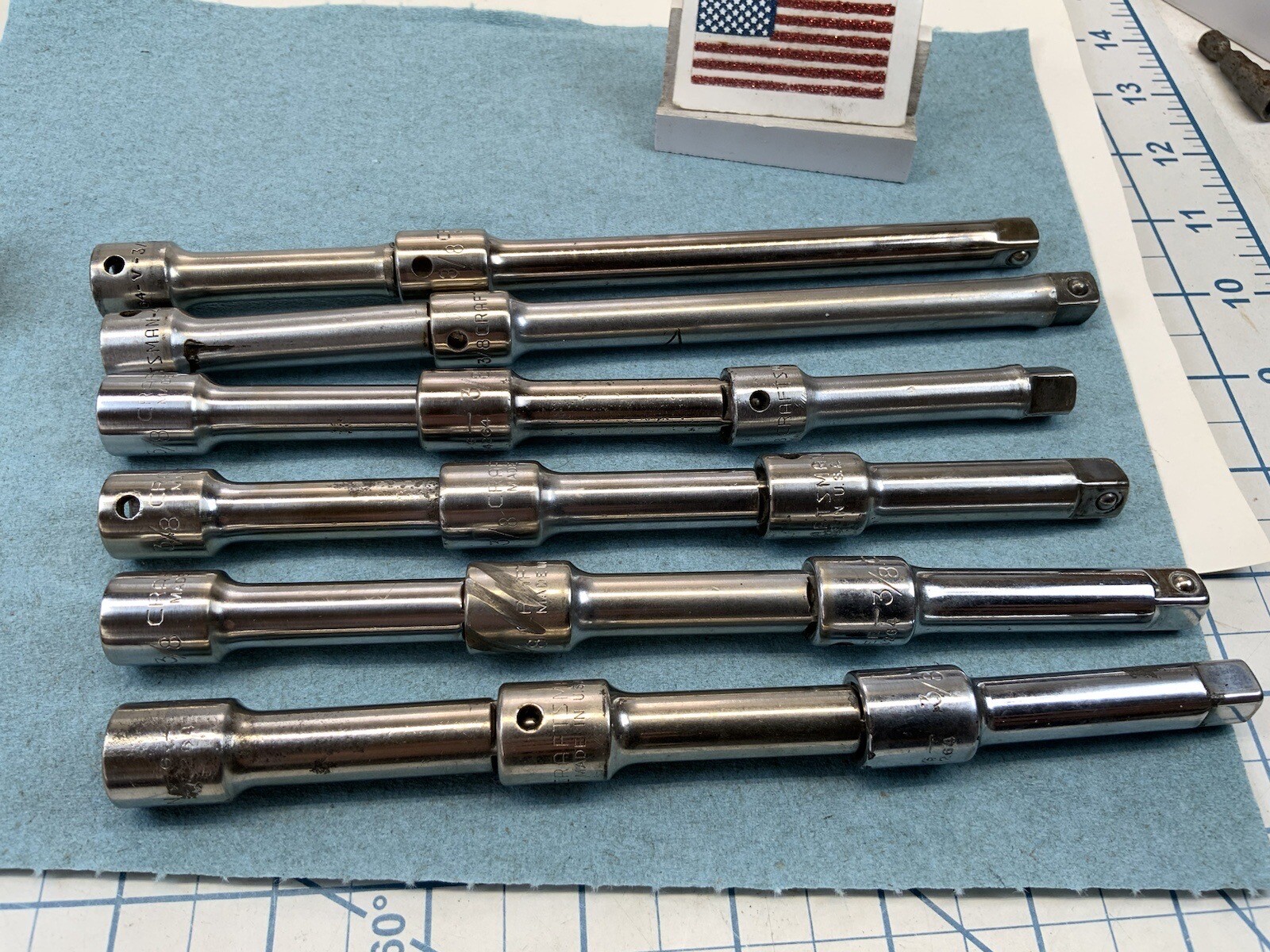 Craftsman 14pc 3/8 Drive Extensions, 3in. 44264 And 6in. 44261, USA Made