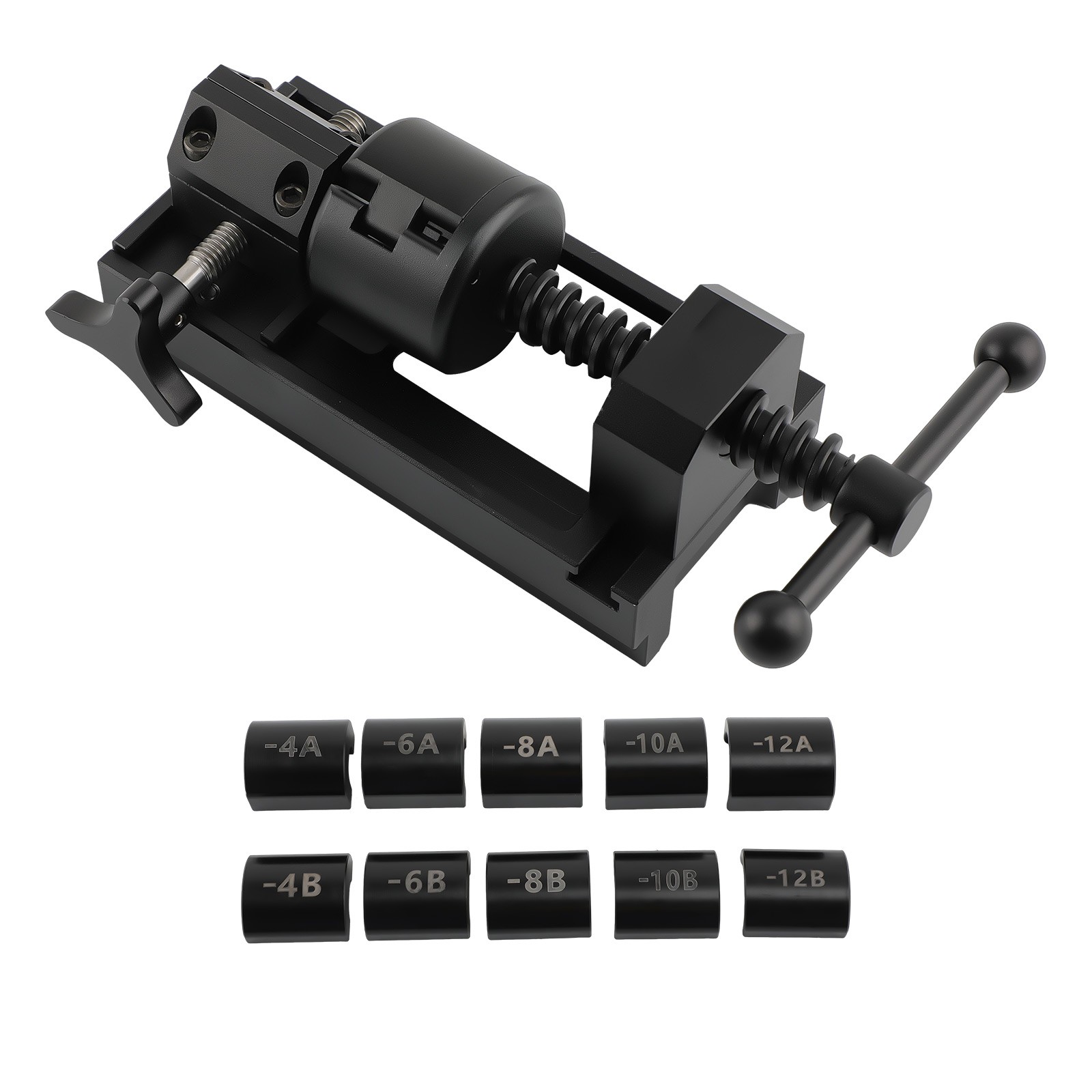 AN4-AN12 Fuel Line Fittings Installation Tool Fuel Hose Repair Tool Kit Black