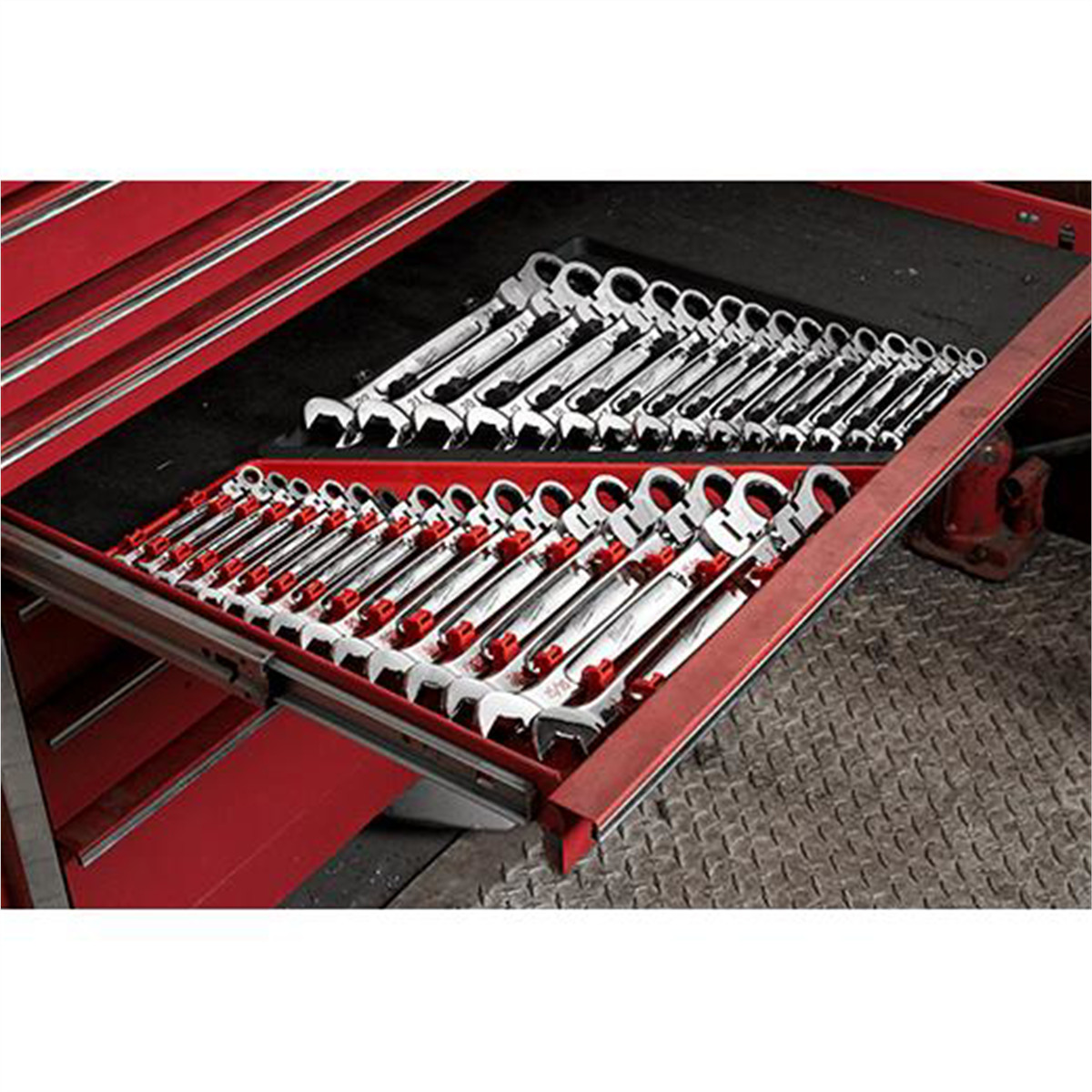 Milwaukee 48-22-9513 15pc Metric Flex Head Ratcheting Wrench Set, MAXBITE Grip