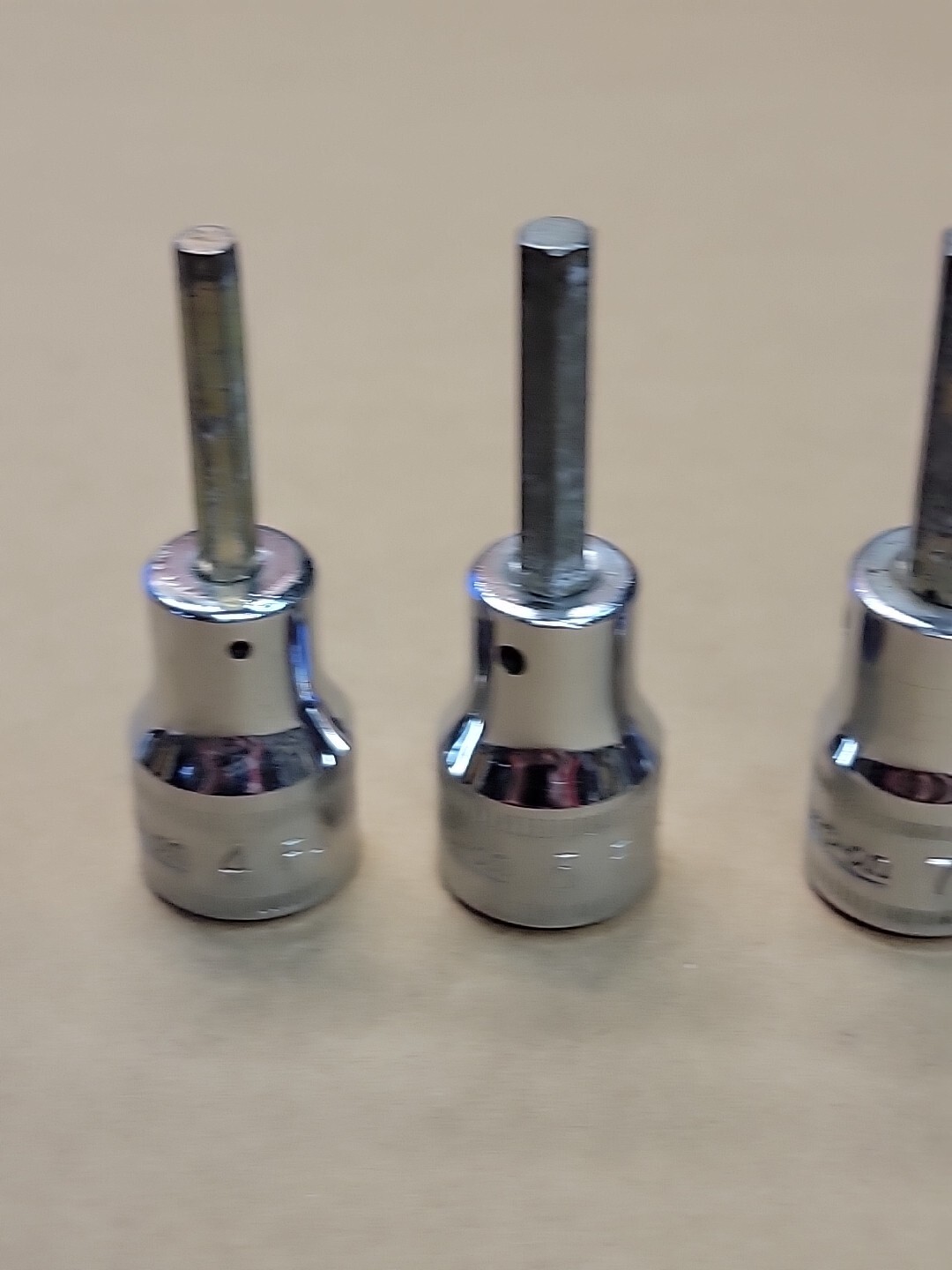 Snap On 5pc Hex Bit Socket Set FAM4A-FAM10A on rail
